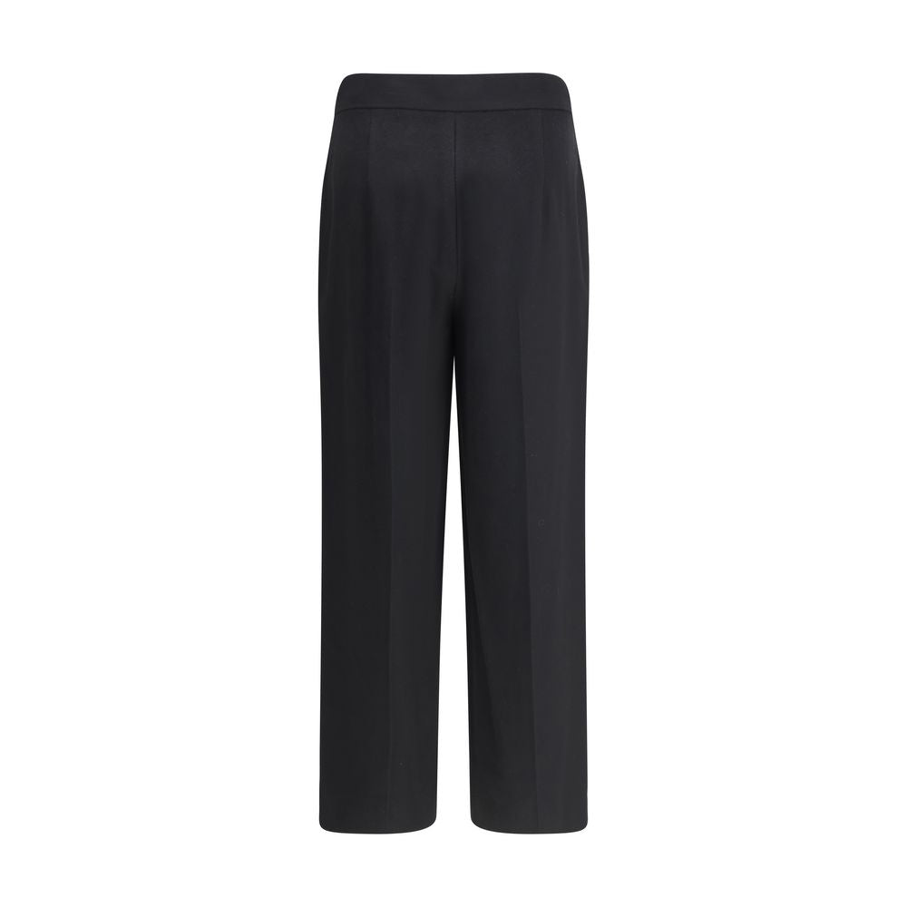 Max Mara Black Fleece Wool Casual Pants | Regal Royce