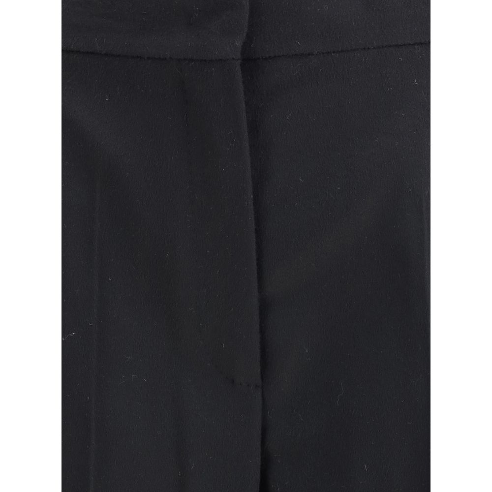 Max Mara Black Fleece Wool Casual Pants | Regal Royce