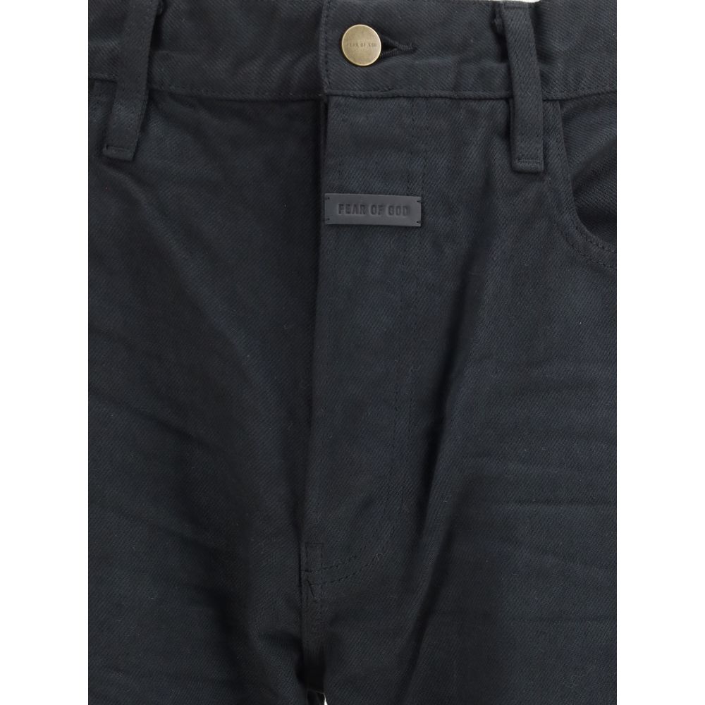 Fear Of God Black Cotton Straight-Leg Jeans | Regal Royce