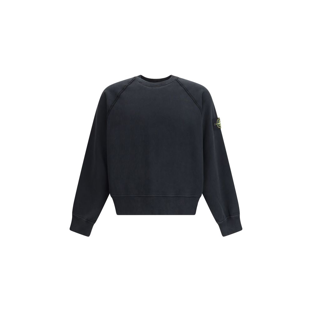 Stone Island Black Cotton Sweatshirt