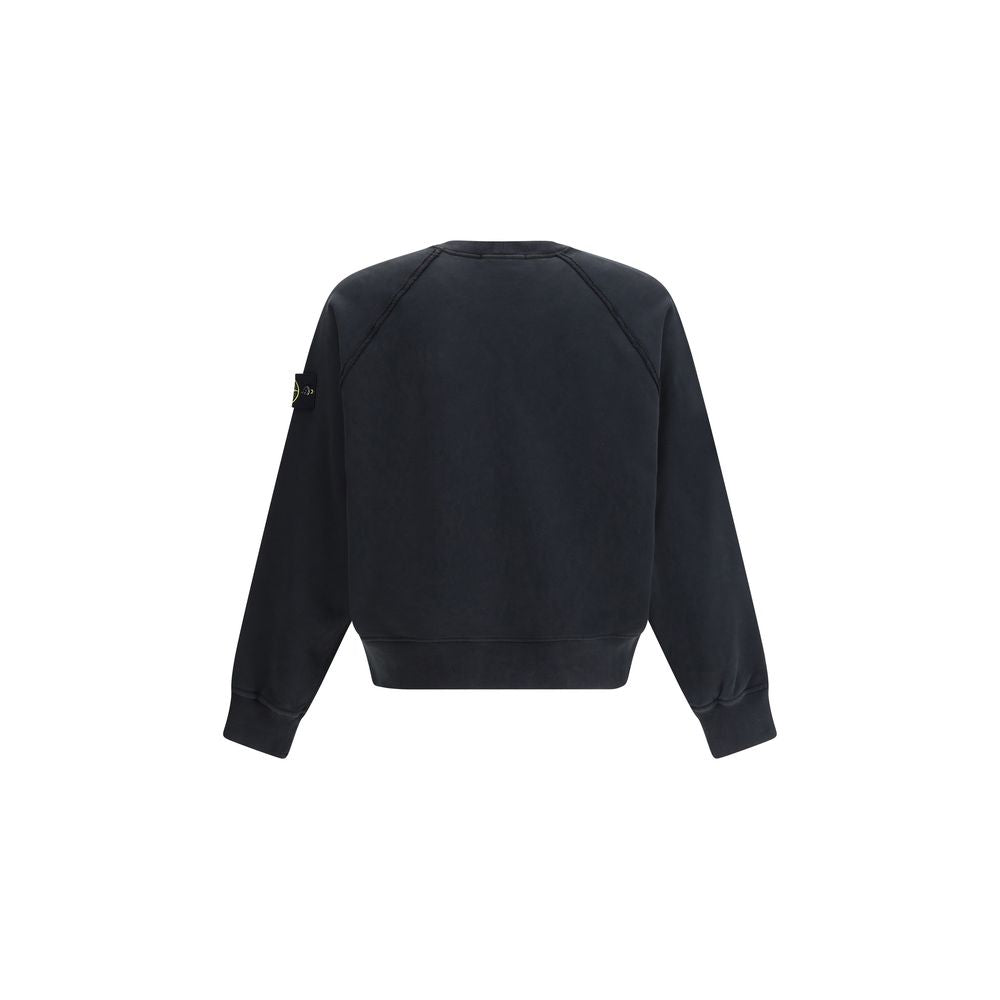 Stone Island Black Cotton Sweatshirt