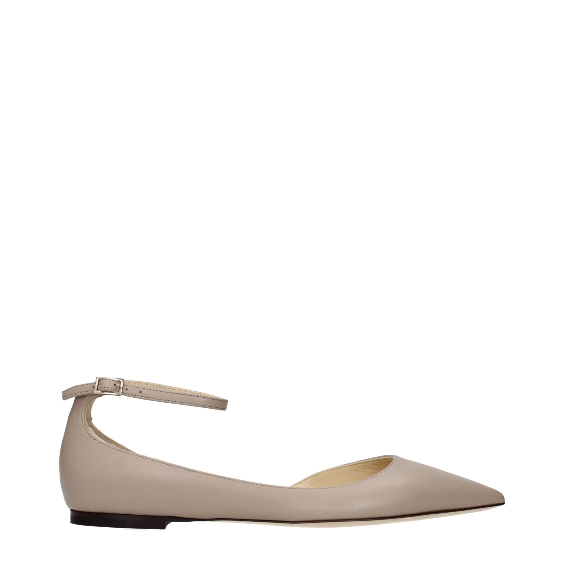 Jimmy Choo Gray Leather Ballet Flats | Regal Royce