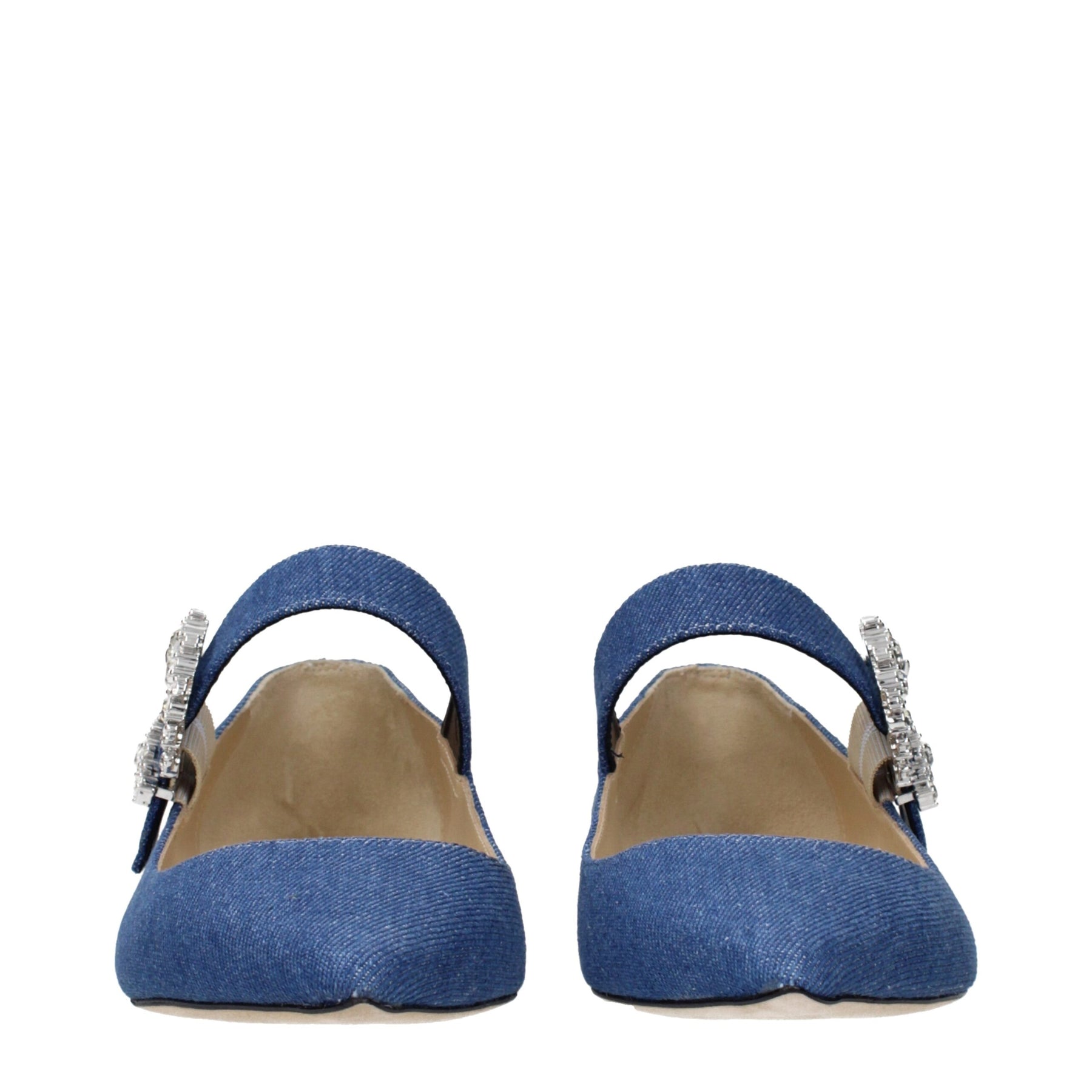 Jimmy Choo Blue Fabric Ballet Flats | Regal Royce