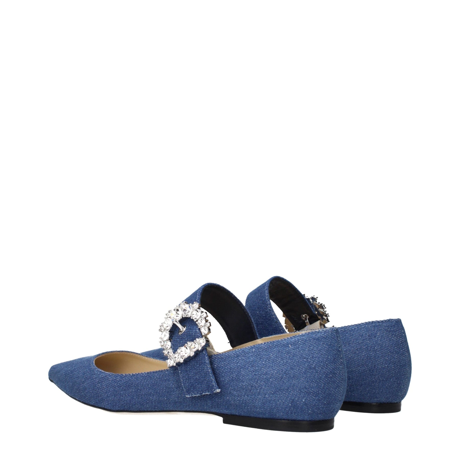 Jimmy Choo Blue Fabric Ballet Flats | Regal Royce