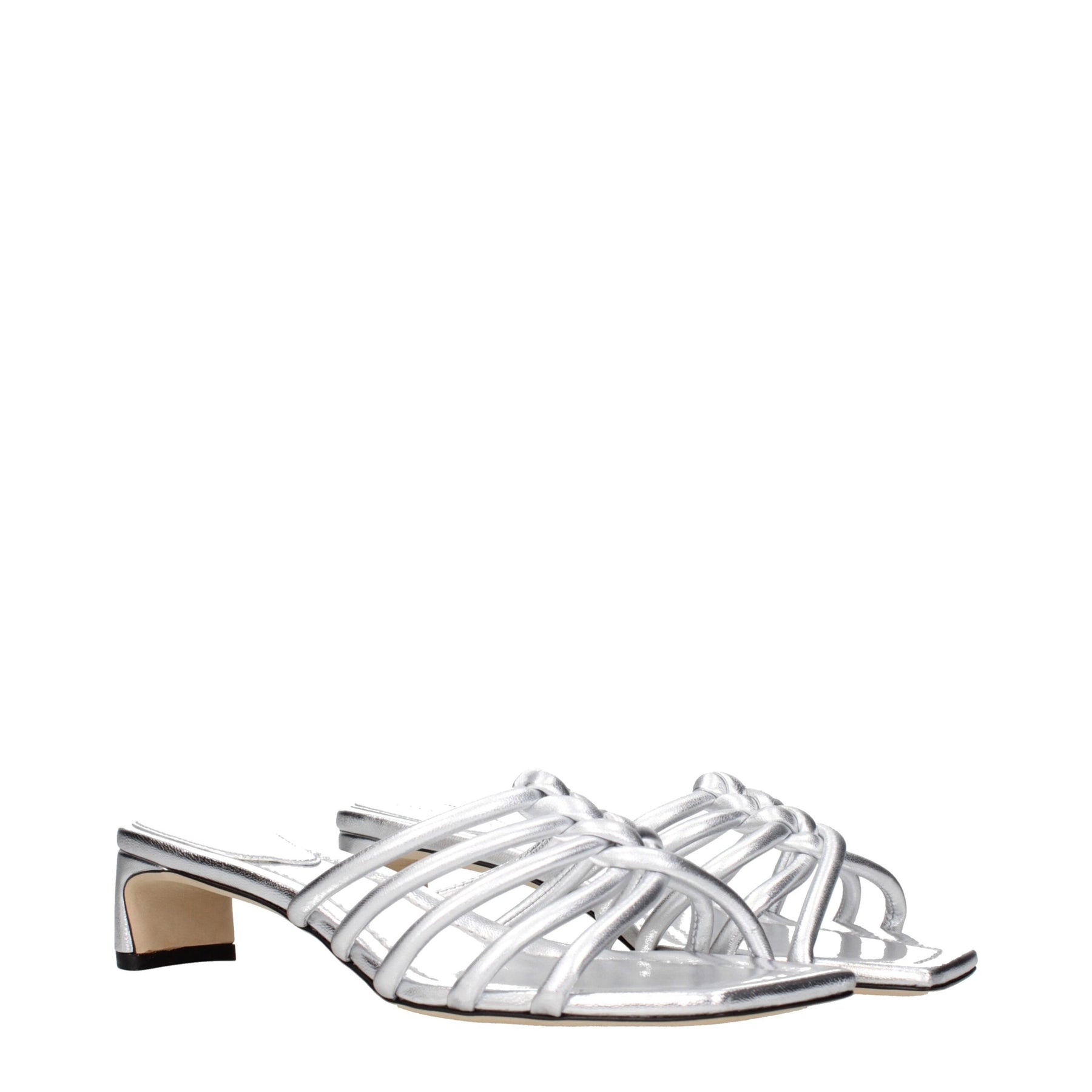 Jimmy Choo Gray Leather Flat Sandals | Regal Royce