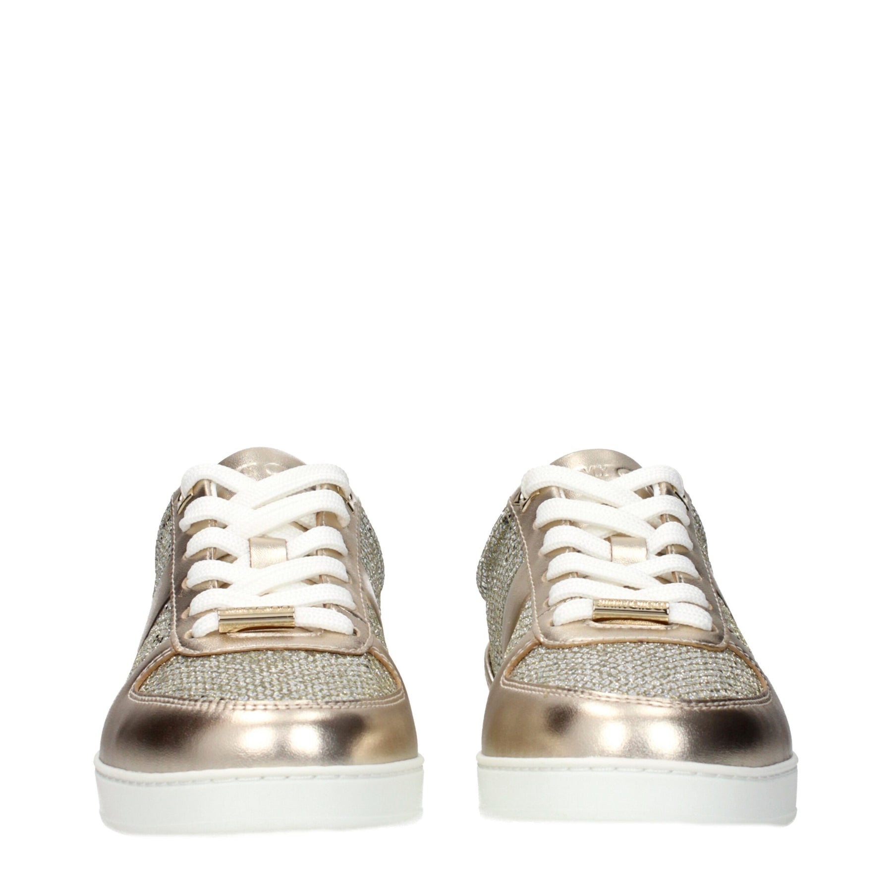 Jimmy Choo Gold Leather Sneakers | Regal Royce