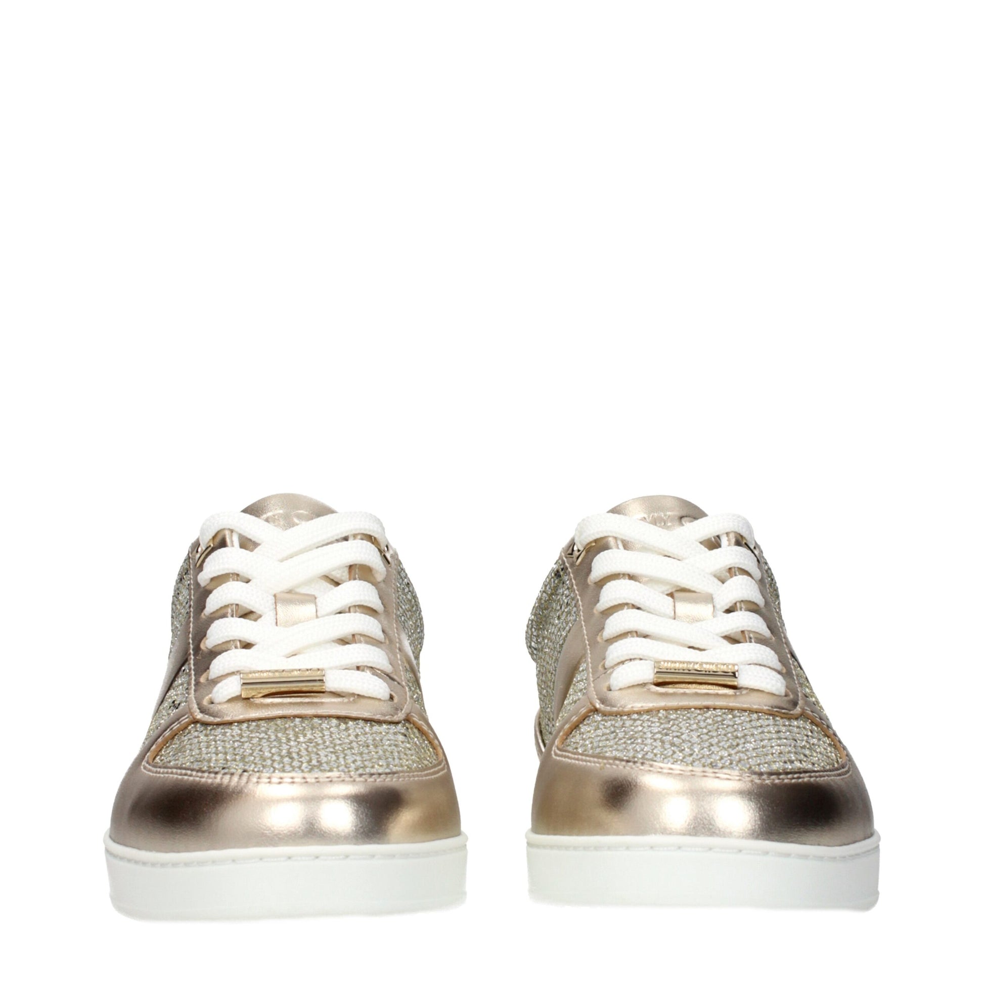 Jimmy Choo Gold Leather Sneakers