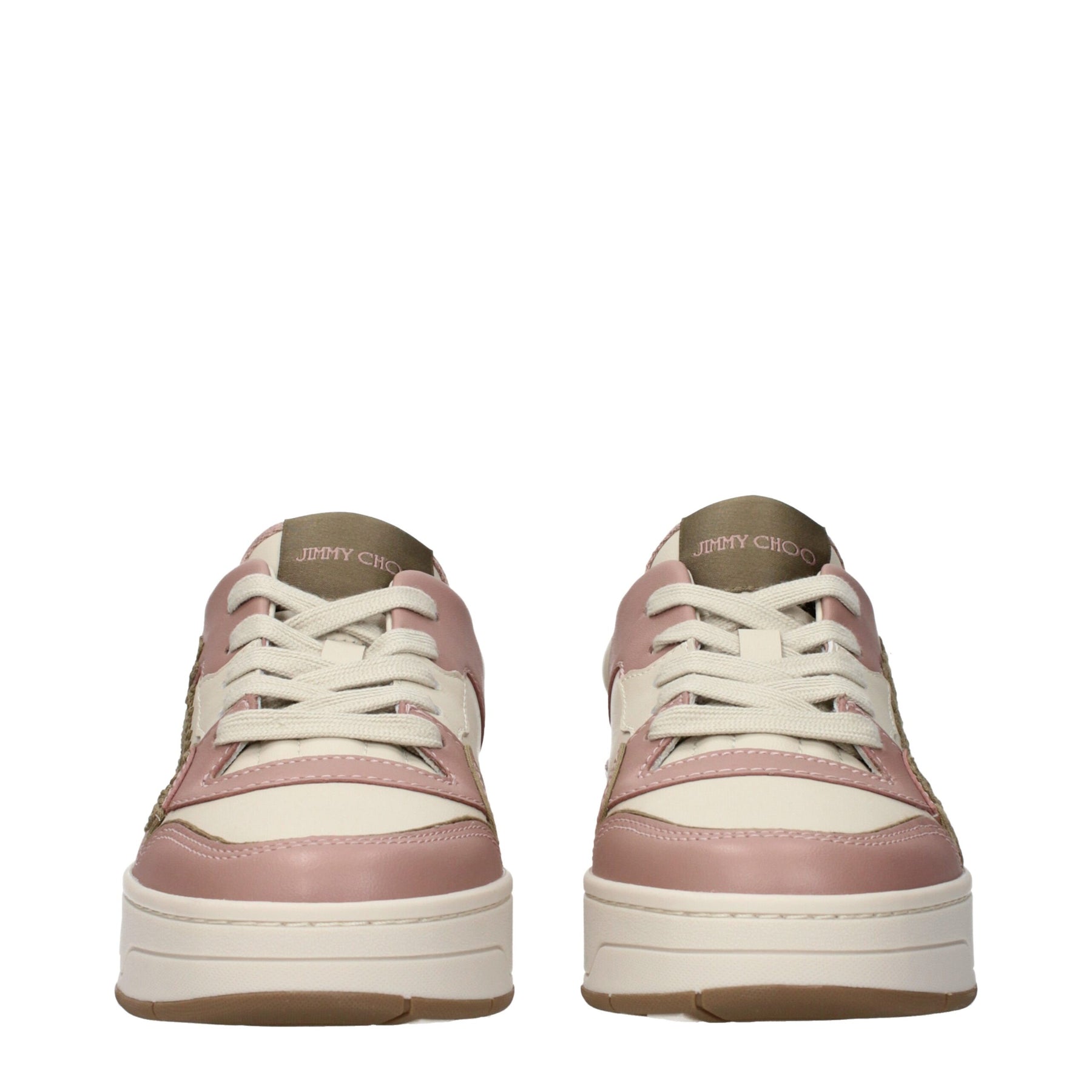 Jimmy Choo Pink Leather Low Top Sneakers | Regal Royce