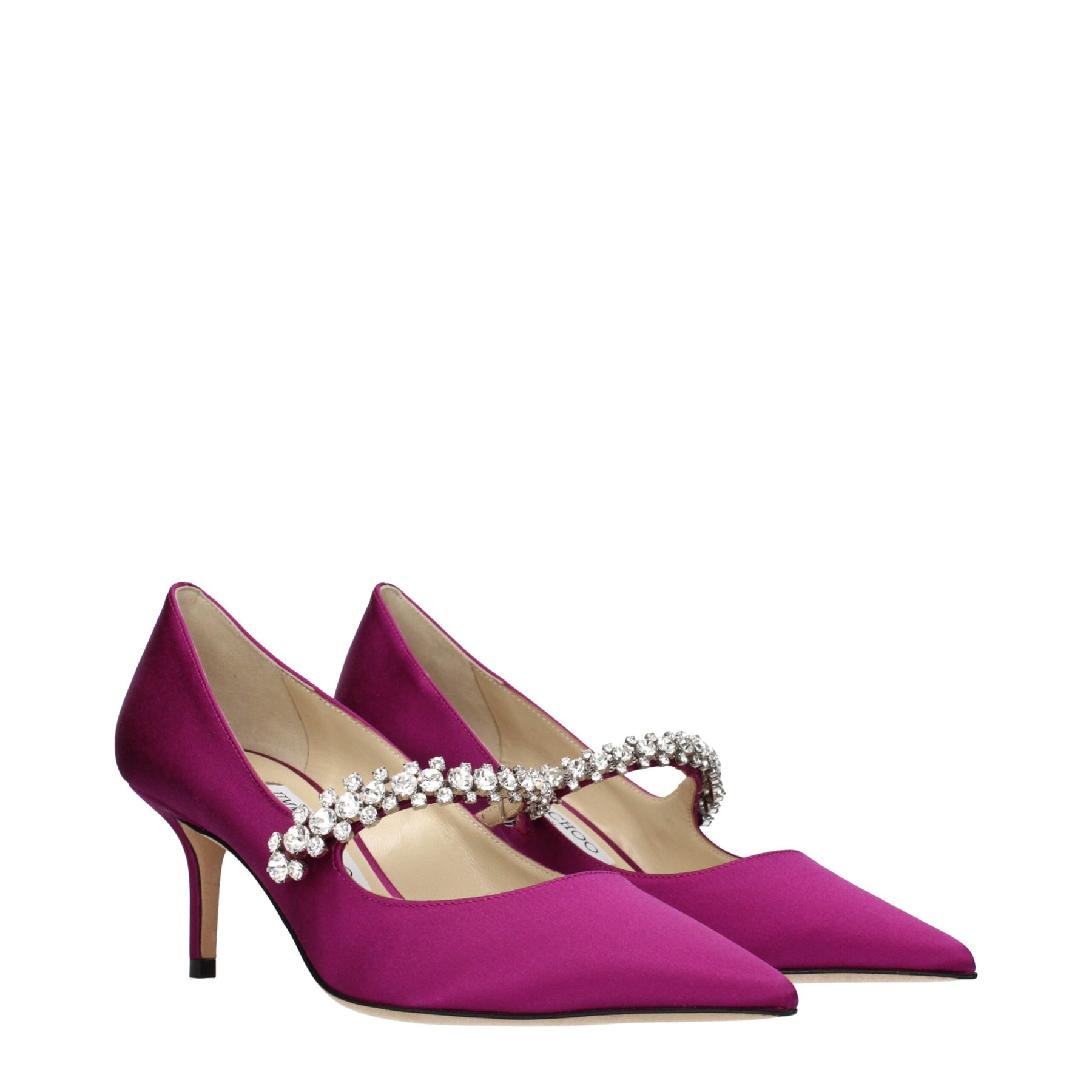 Jimmy Choo Pink Satin Mid Heel Pumps | Regal Royce