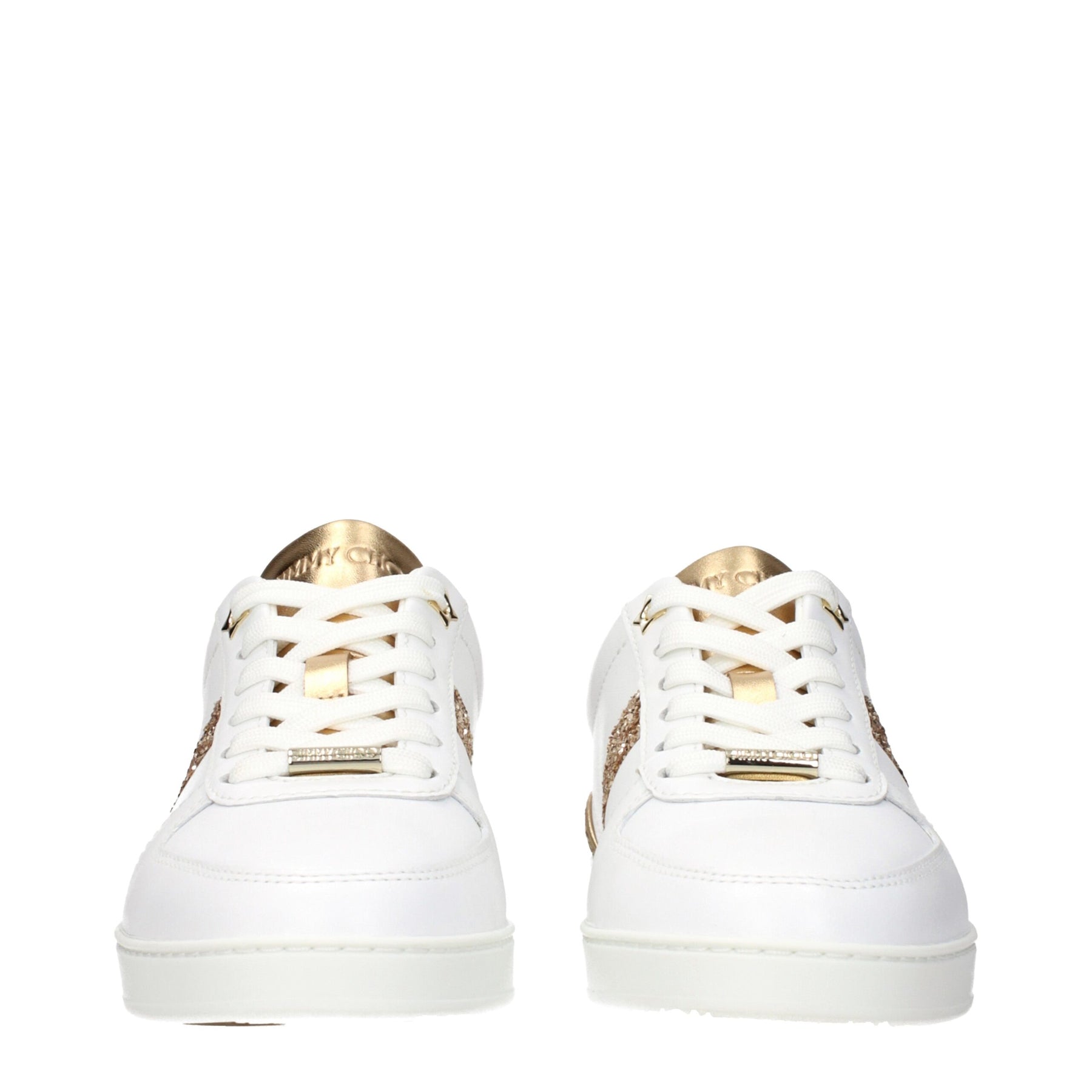 Jimmy Choo White Leather Low Top Sneakers | Regal Royce