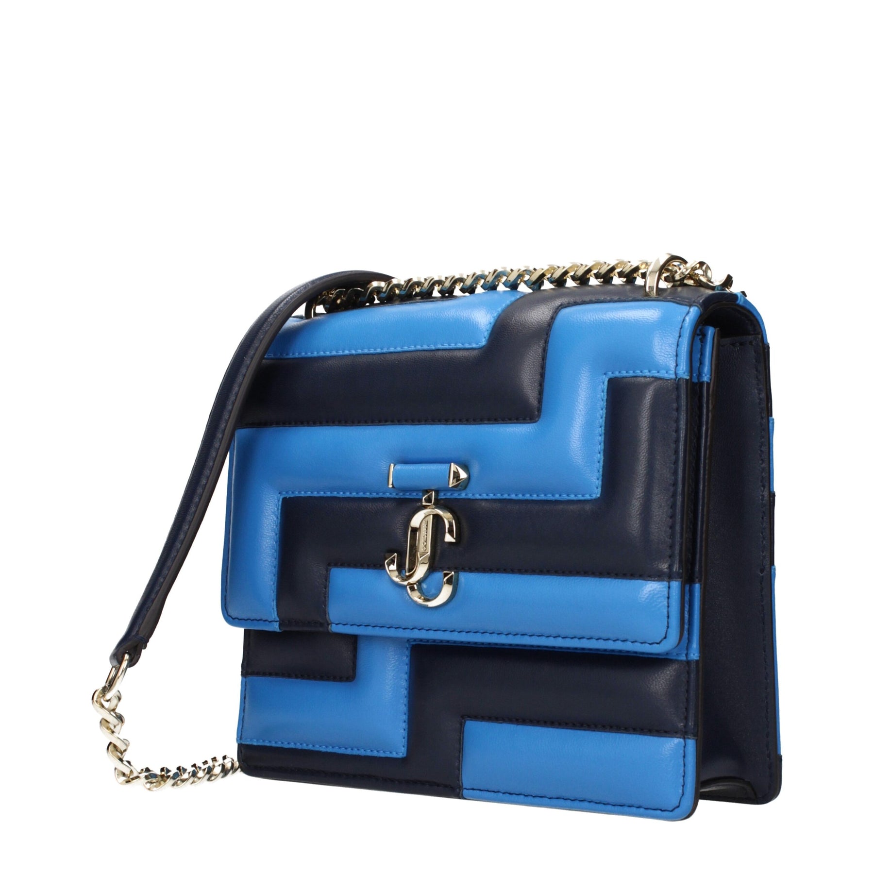 Jimmy Choo Blue Leather Shoulder Bag | Regal Royce