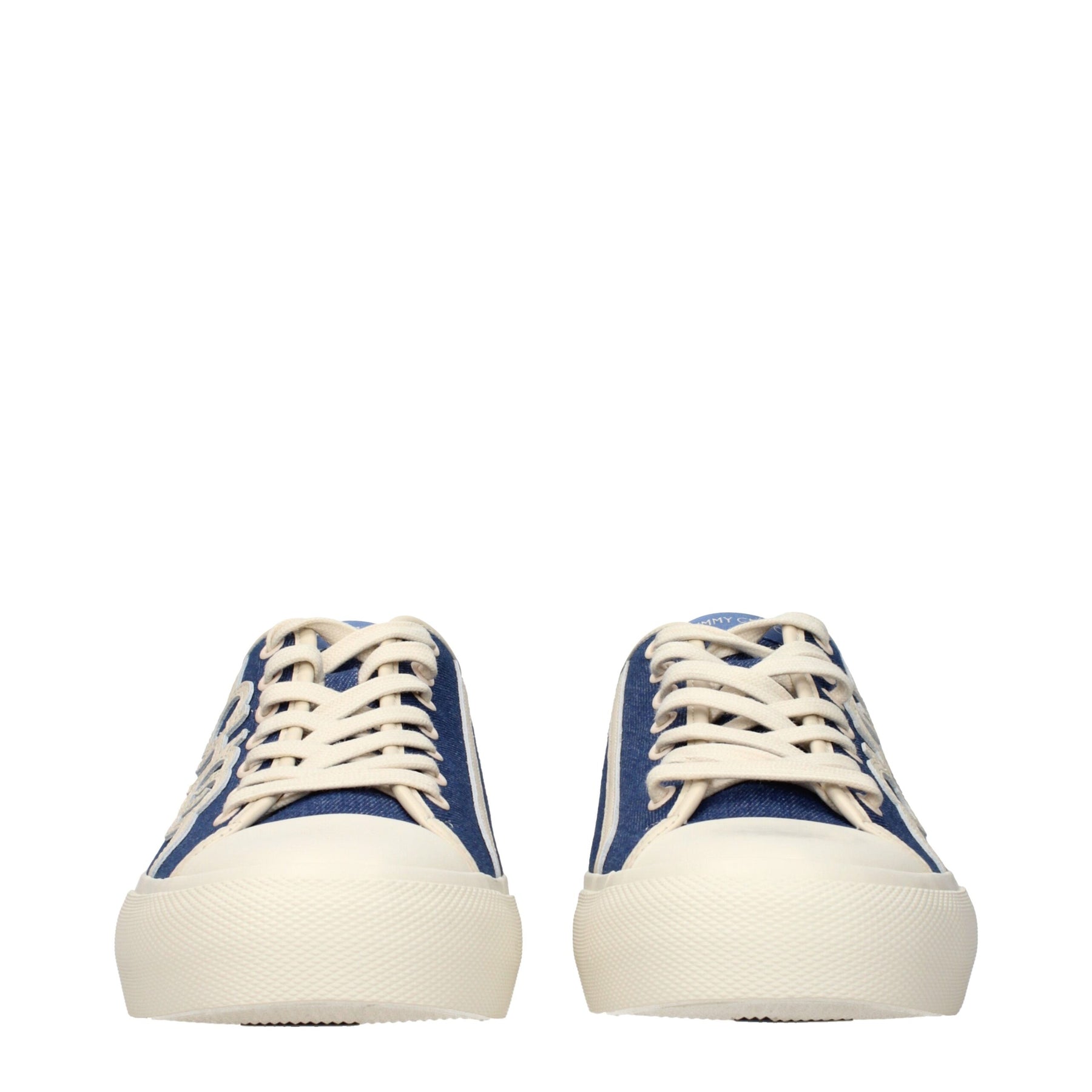 Jimmy Choo Blue Fabric Low Top Sneakers | Regal Royce
