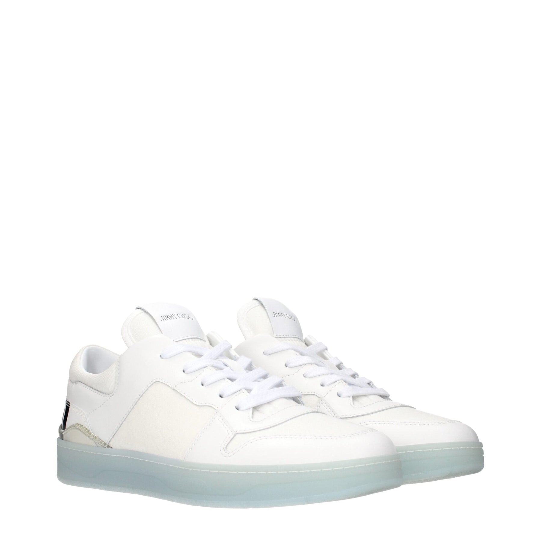 Jimmy Choo White Leather Low Top Sneakers | Regal Royce