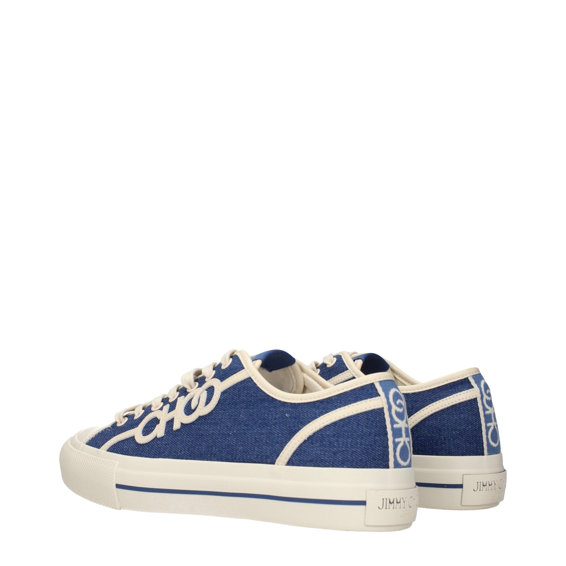 Jimmy Choo Blue Fabric Low Top Sneakers | Regal Royce