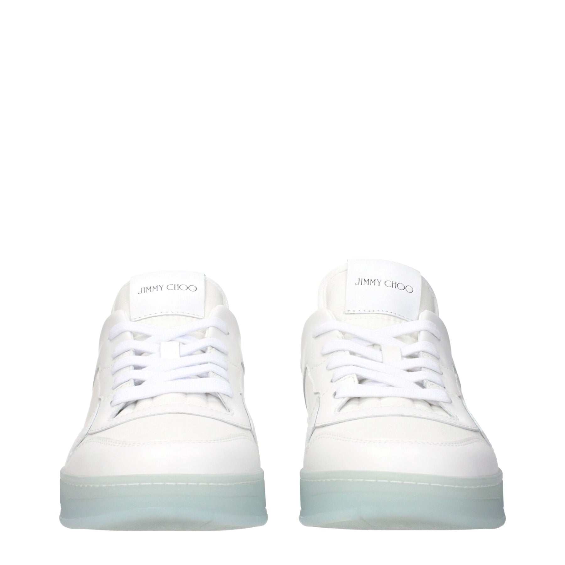 Jimmy Choo White Leather Low Top Sneakers | Regal Royce