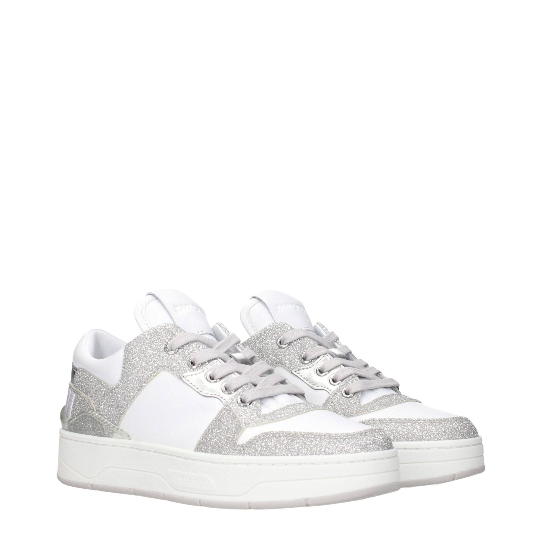 Jimmy Choo White Leather Low Top Sneakers | Regal Royce