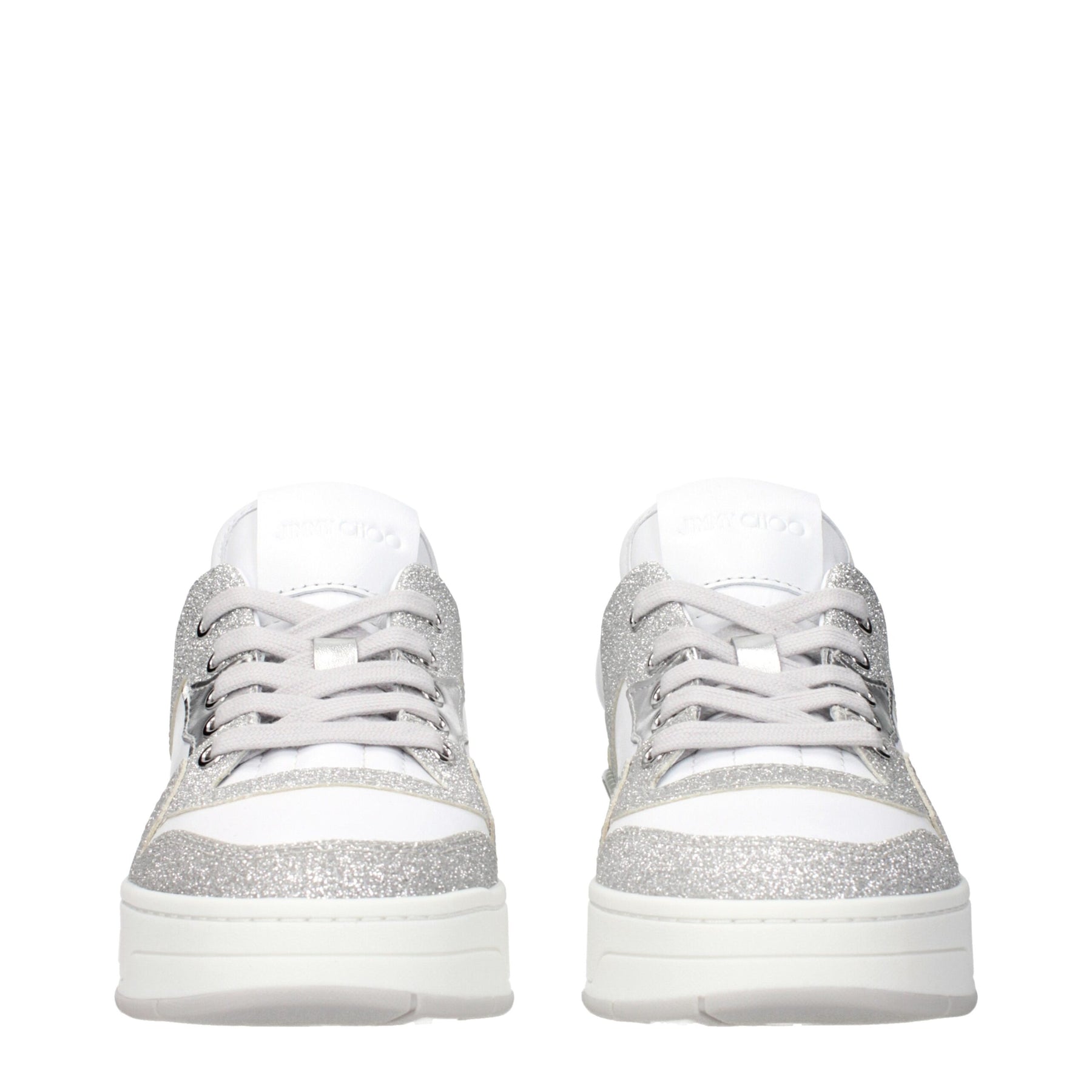 Jimmy Choo White Leather Low Top Sneakers | Regal Royce