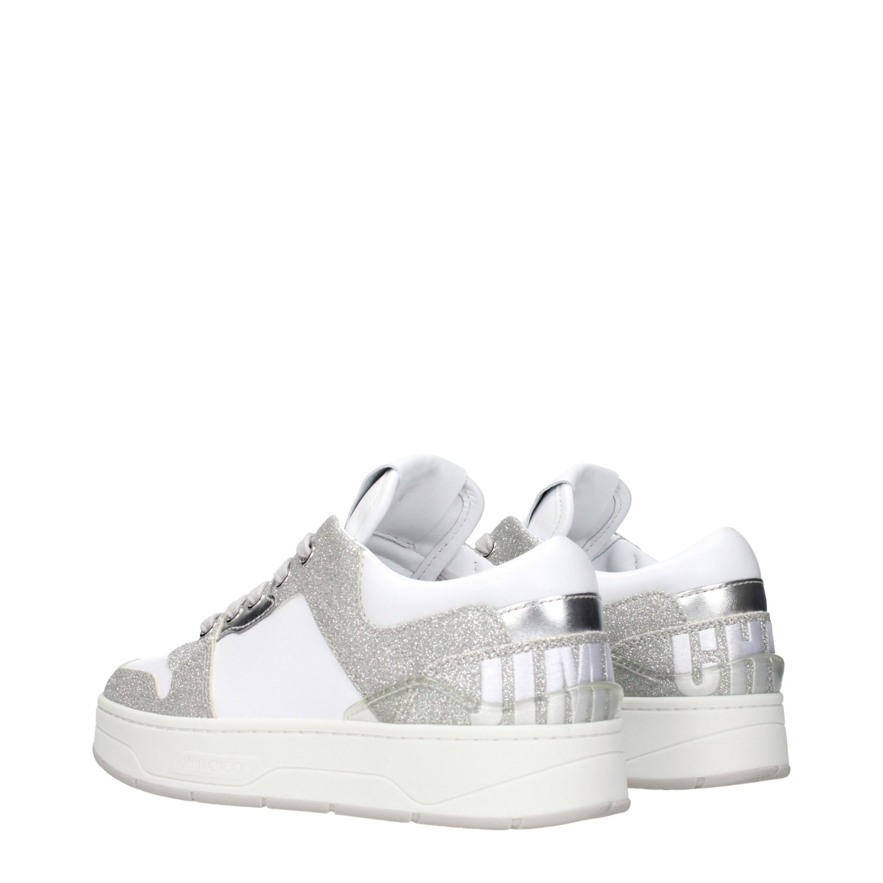 Jimmy Choo White Leather Low Top Sneakers | Regal Royce