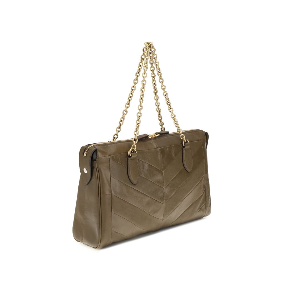 Valentino Garavani Brown Lamb Ovis Aries Aries Shoulder Bag