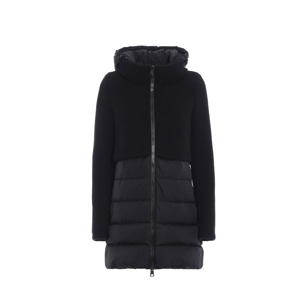 Herno Black Polyamide Coat