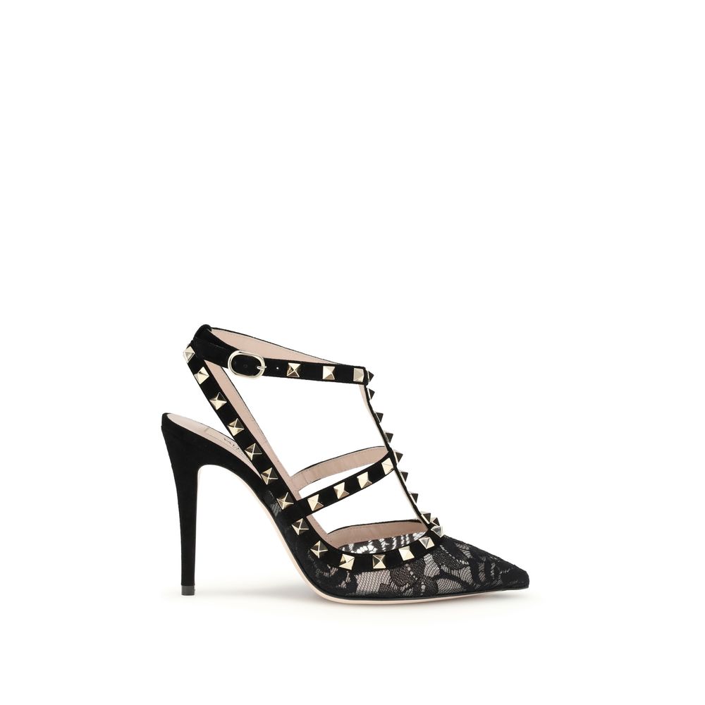 Valentino Garavani Black Polyamide Platform Pumps | Regal Royce