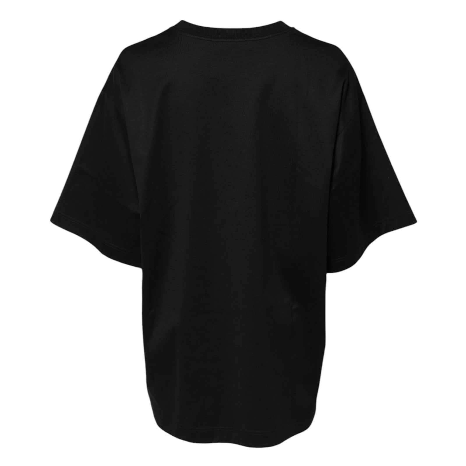 Dolce & Gabbana Black Cotton DG Logo Embroidery Top  T-shirt | Regal Royce