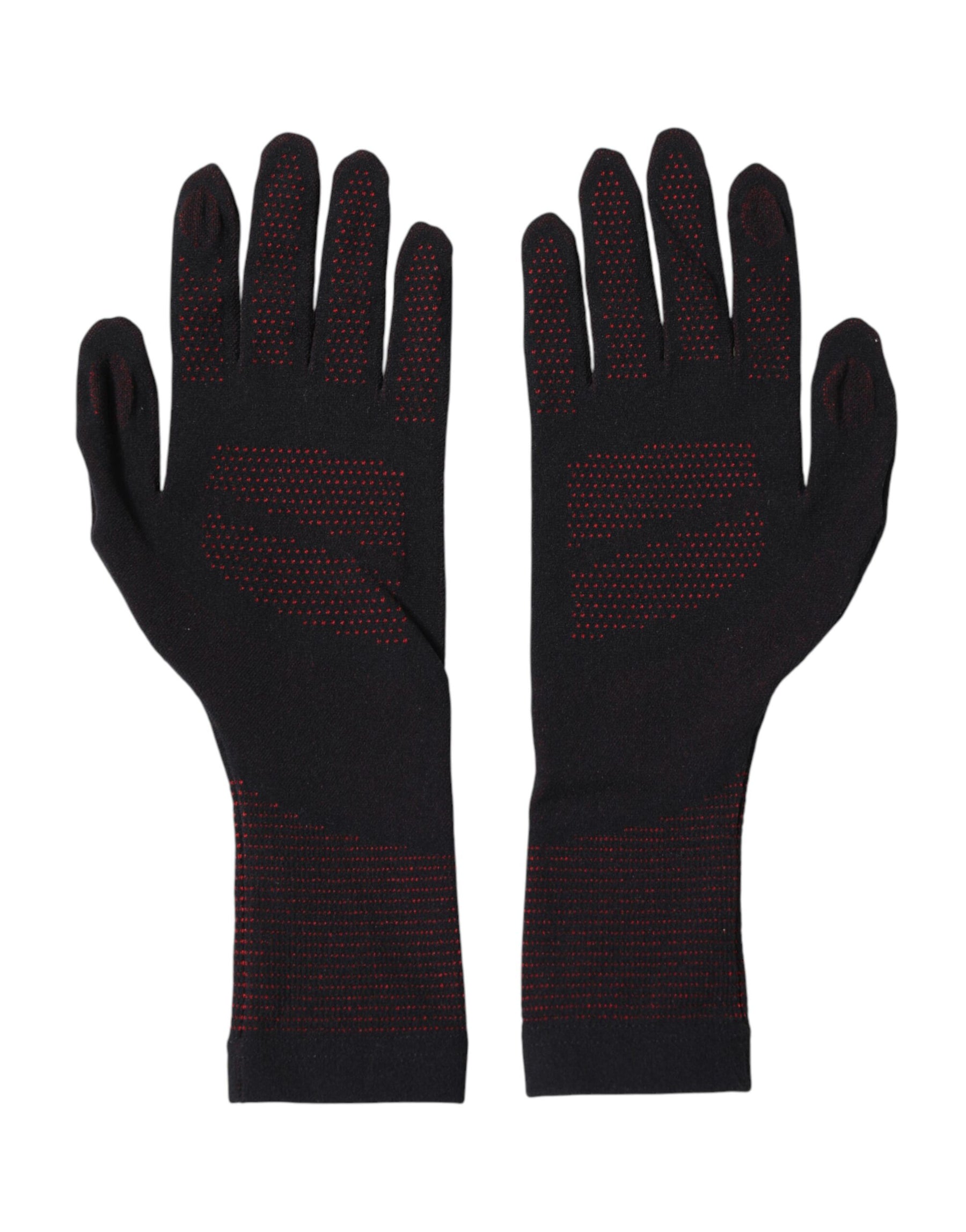Dolce & Gabbana Black DG Logo Cotton Hands Mitten Men Gloves | Regal Royce