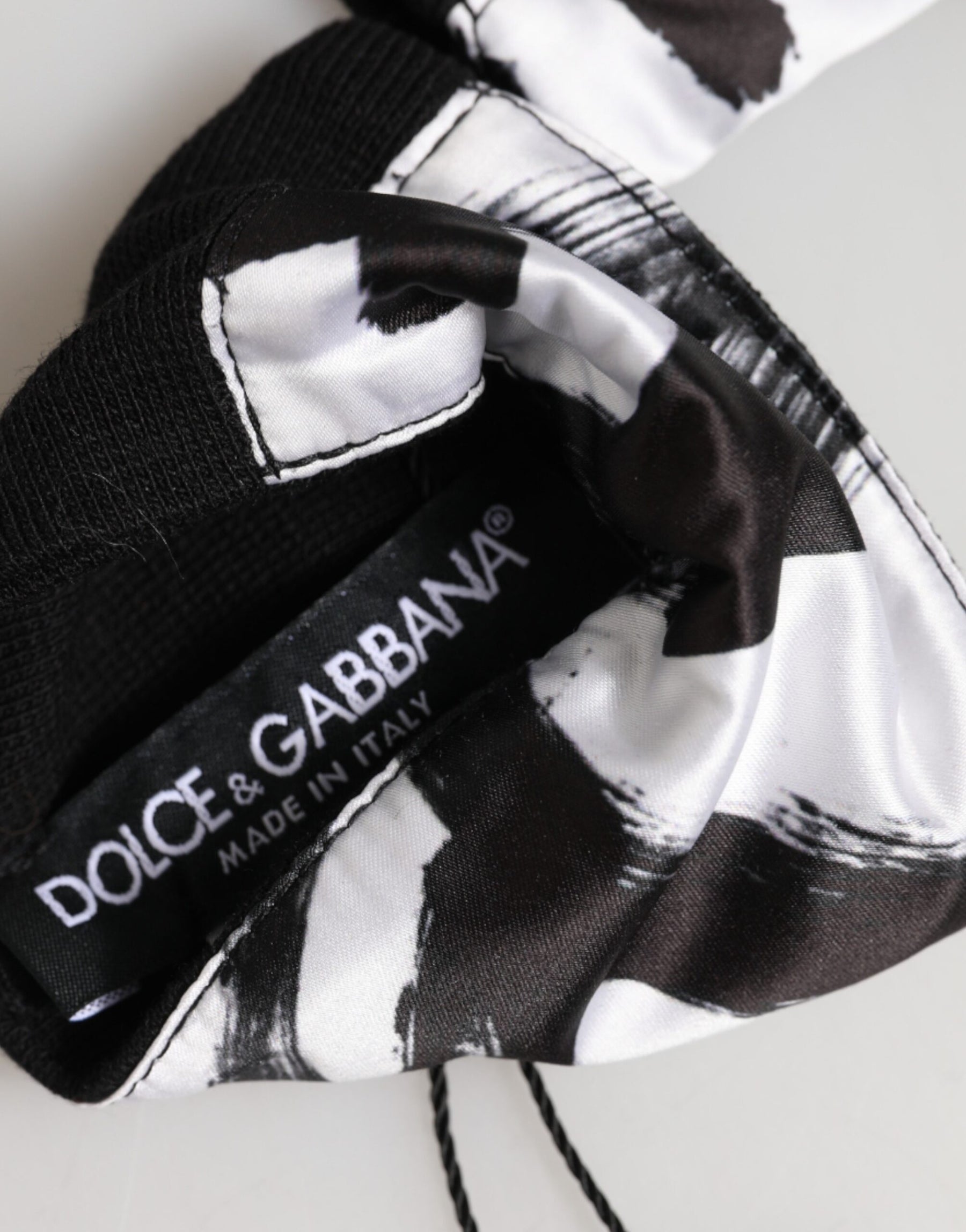 Dolce & Gabbana Black White DG Logo Silk 1 Pair Wristband | Regal Royce