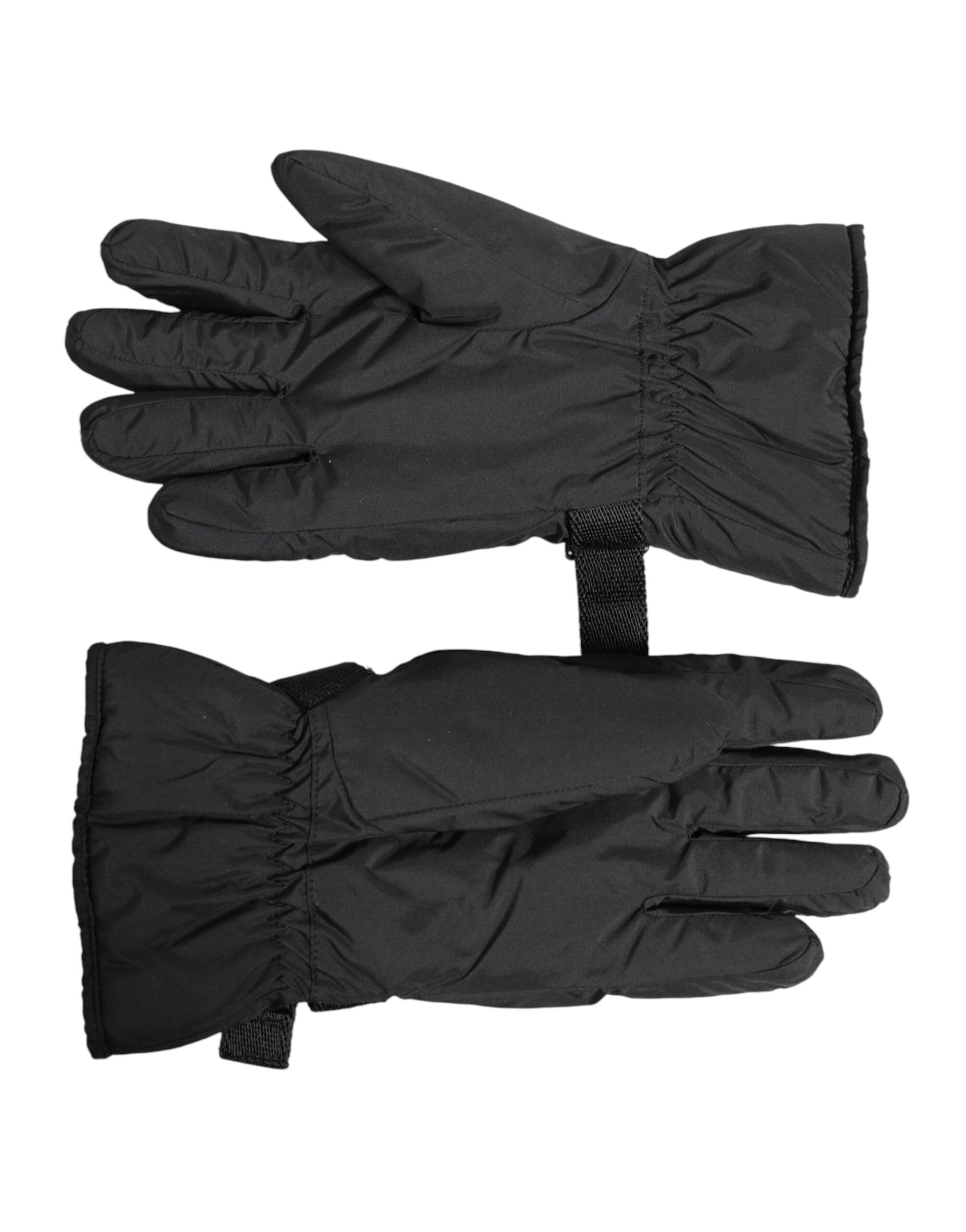 Dolce & Gabbana Black Windproof Ski Winter Warm Non Slip Gloves | Regal Royce