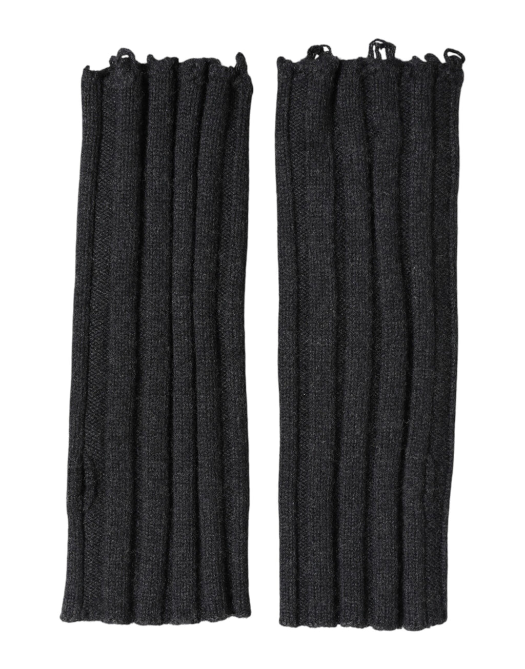 Dolce & Gabbana Black Virgin Wool Knitted Fingerless Gloves