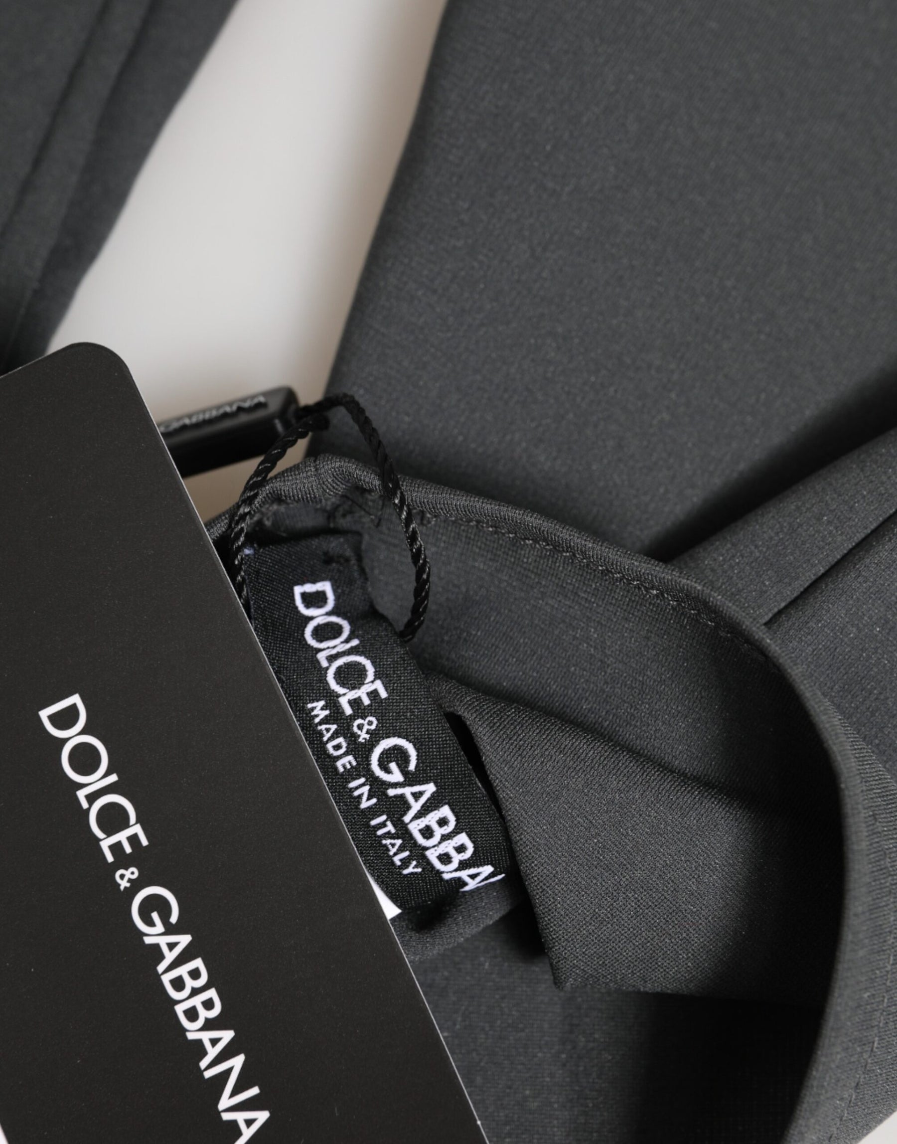 Dolce & Gabbana Dark Gray Viscose Elbow Length Mitten Men Gloves | Regal Royce