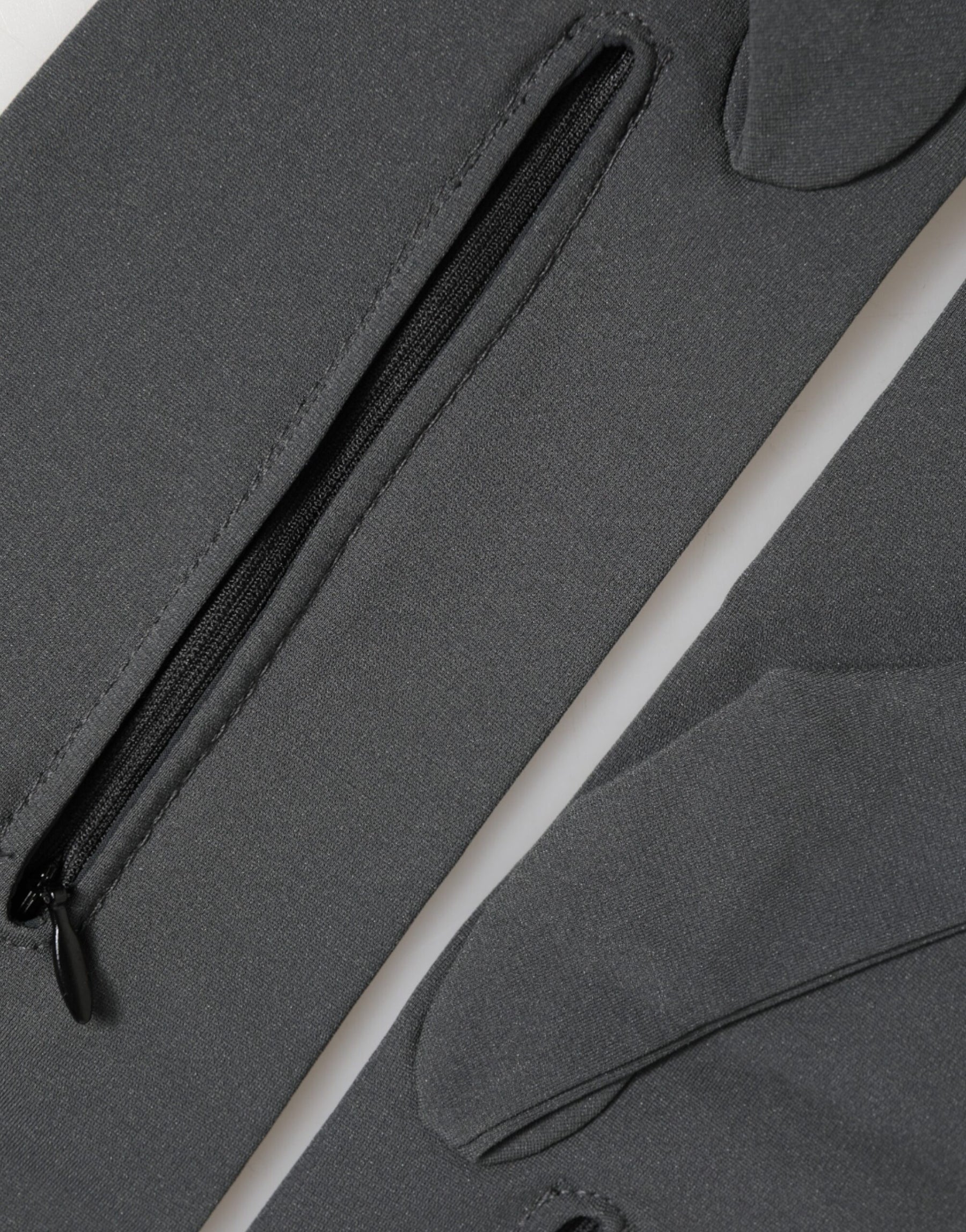 Dolce & Gabbana Dark Gray Viscose Elbow Length Mitten Men Gloves | Regal Royce