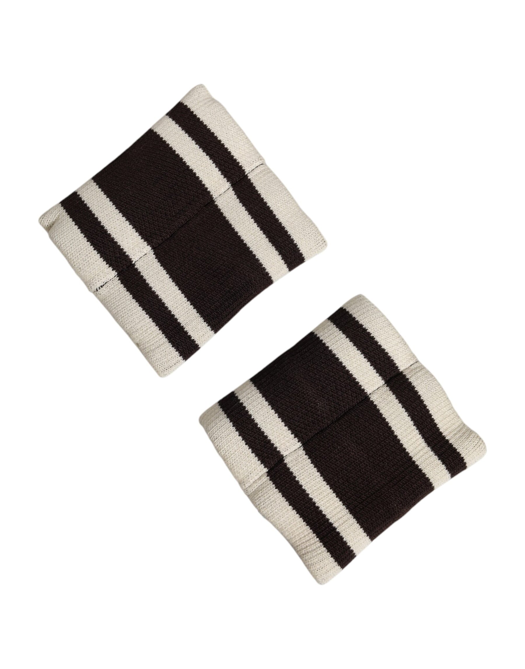 Dolce & Gabbana Black White DG Logo Cotton 1 Pair  Wristband | Regal Royce