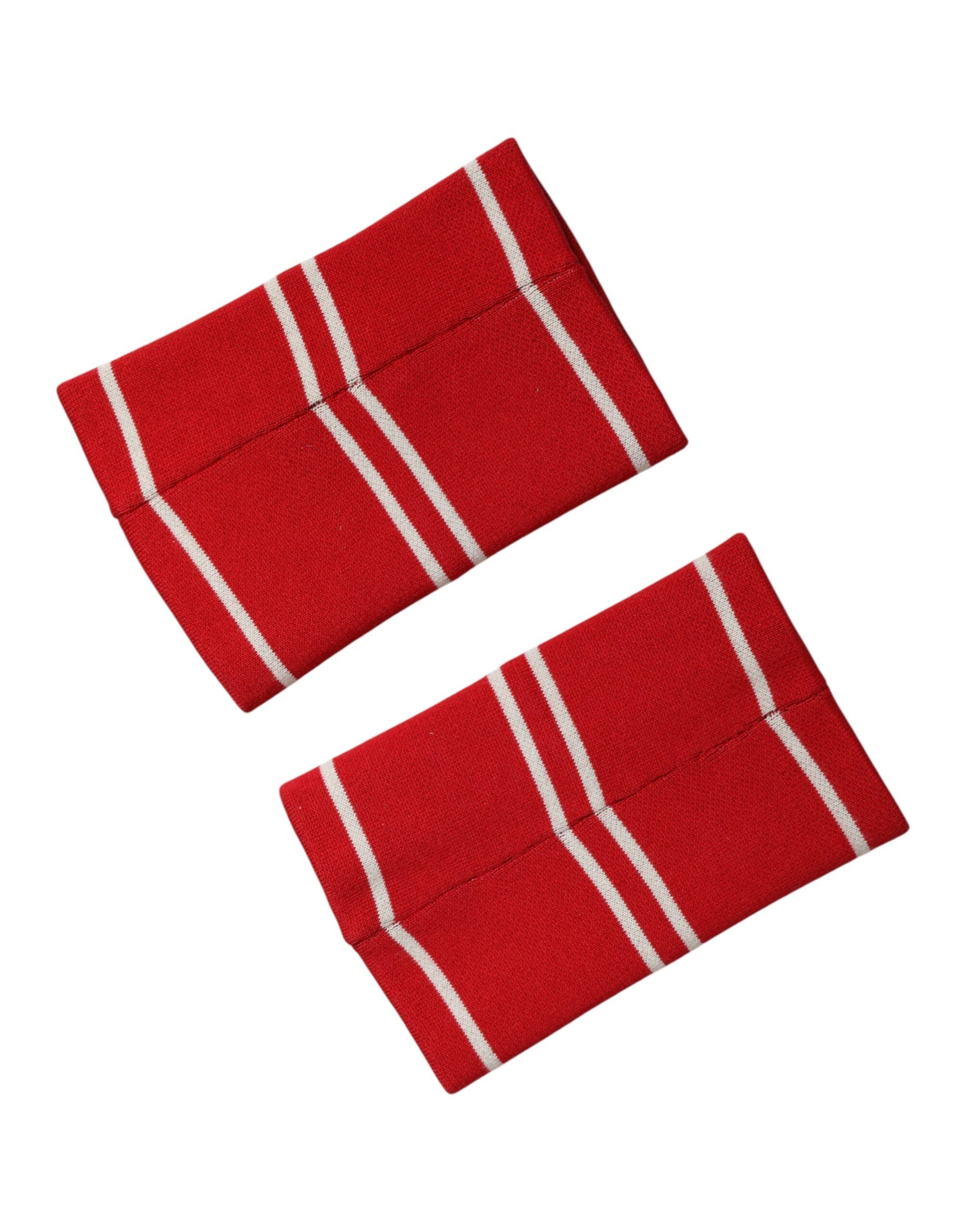 Dolce & Gabbana Red White DG Logo Cotton 1 Pair One SIze Wristband | Regal Royce