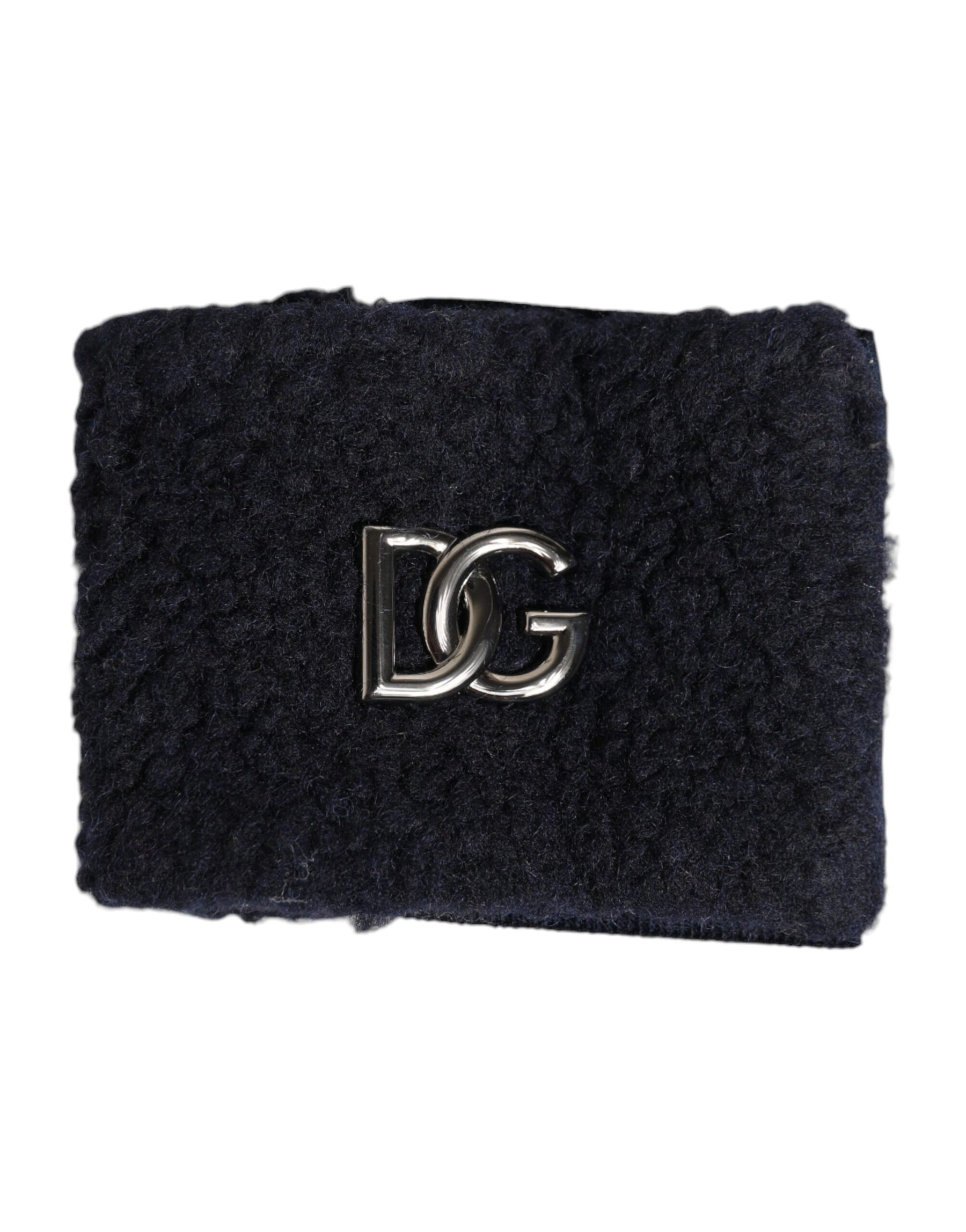 Dolce & Gabbana Black Polyester Logo Plaque Men One Size Wristband | Regal Royce
