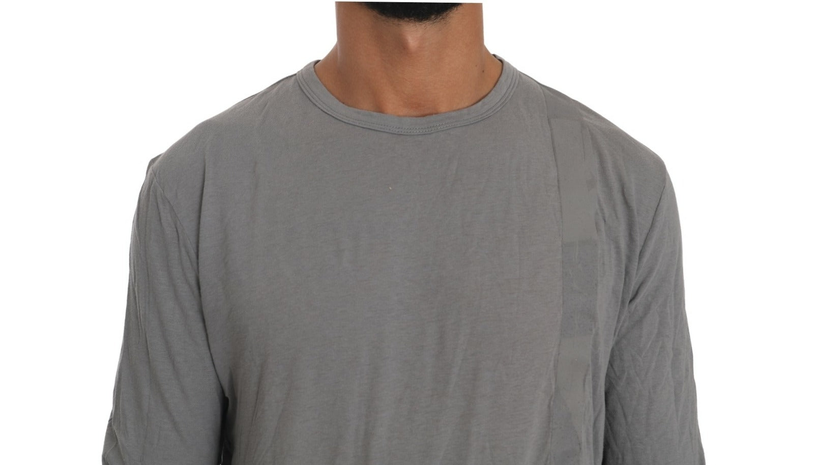 Scervino Street Cotton Gray Round Neck Pullover Top Sweater | Regal Royce
