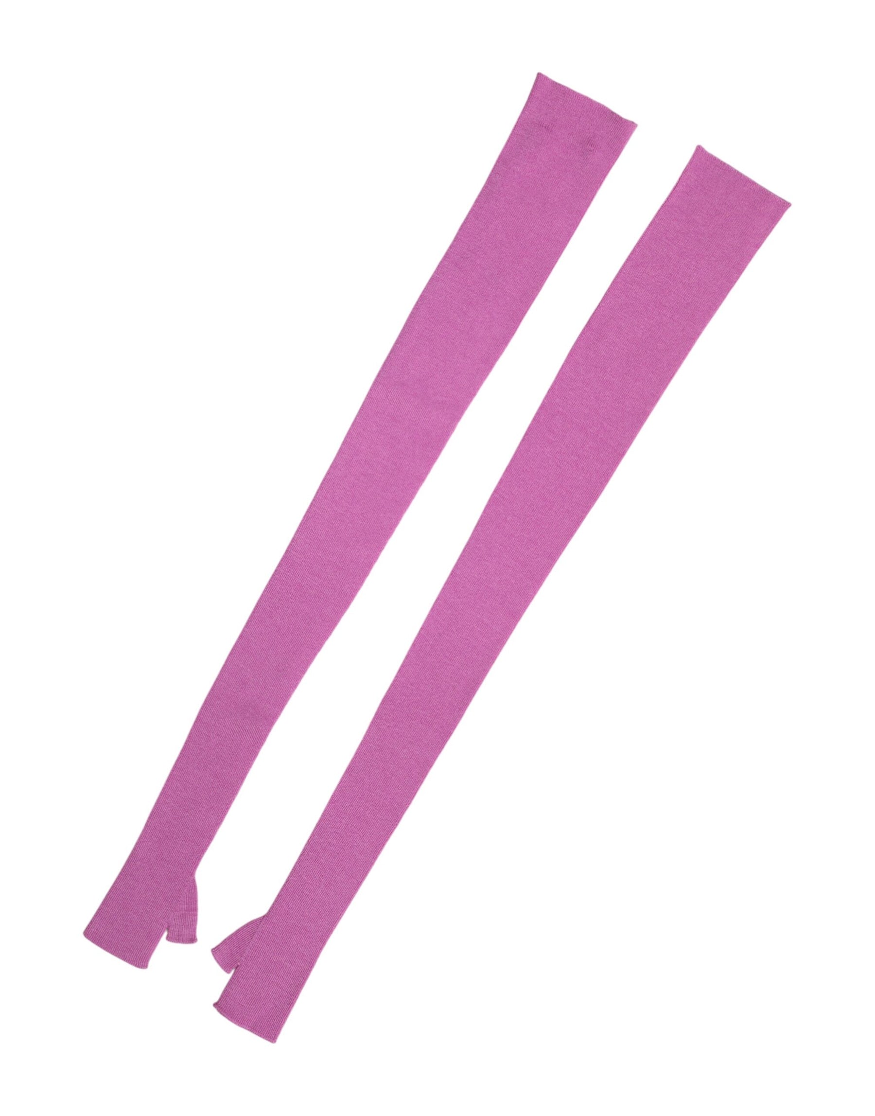 Dolce & Gabbana Pink Wool Fingerless Elbow Length Mitten Gloves | Regal Royce