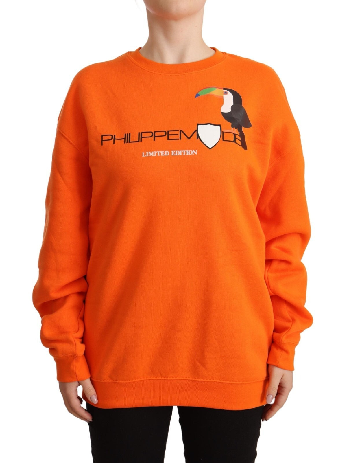 Philippe Model Orange Printed Long Sleeves Pullover Sweater | Regal Royce