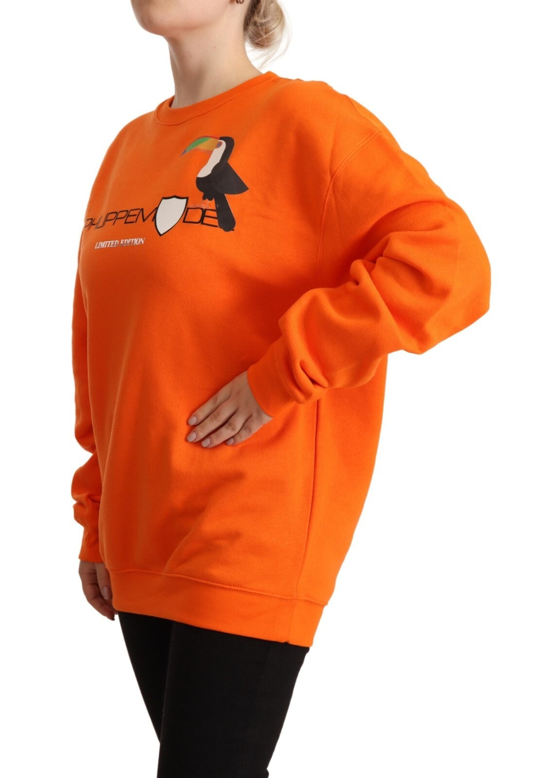 Philippe Model Orange Printed Long Sleeves Pullover Sweater | Regal Royce