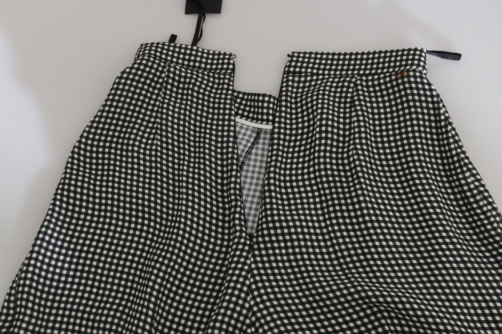 Elisabetta Franchi Black and White Checkere Stretch Skirt | Regal Royce