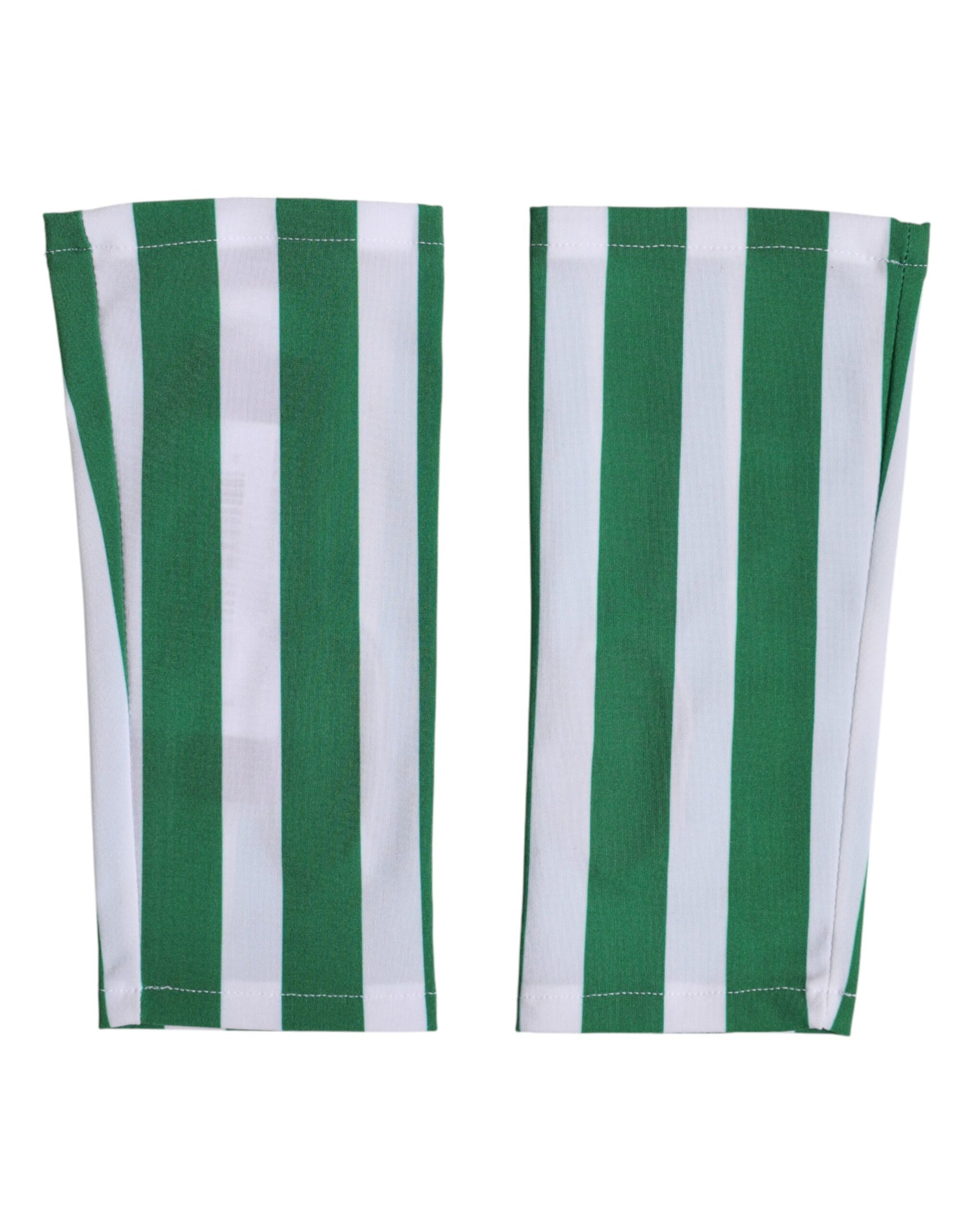Dolce & Gabbana Green White Nylon Fingerless Wrist Length Gloves | Regal Royce