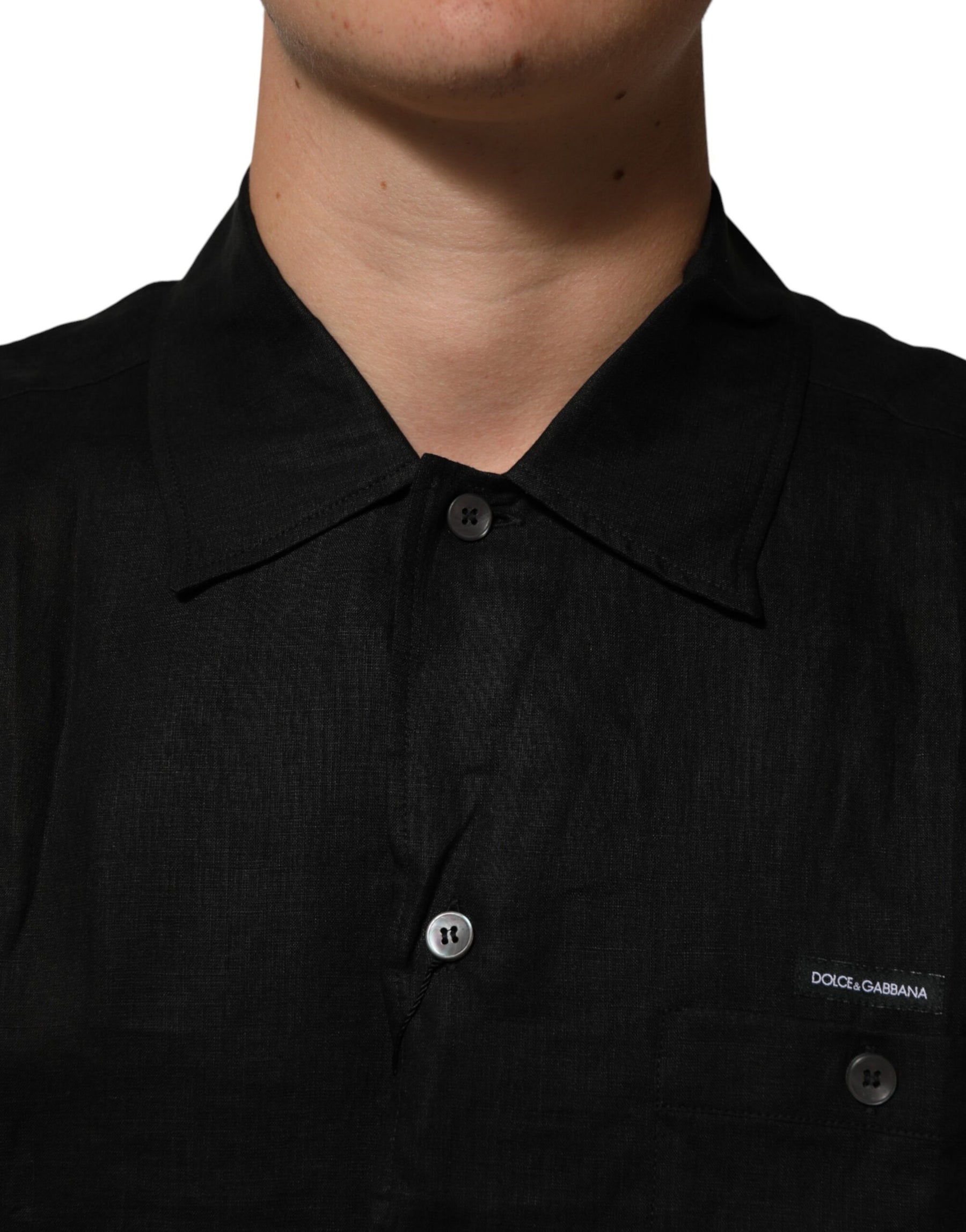 Carhartt Wip Black Linen Collared Short Sleeve Polo Shirt | Regal Royce