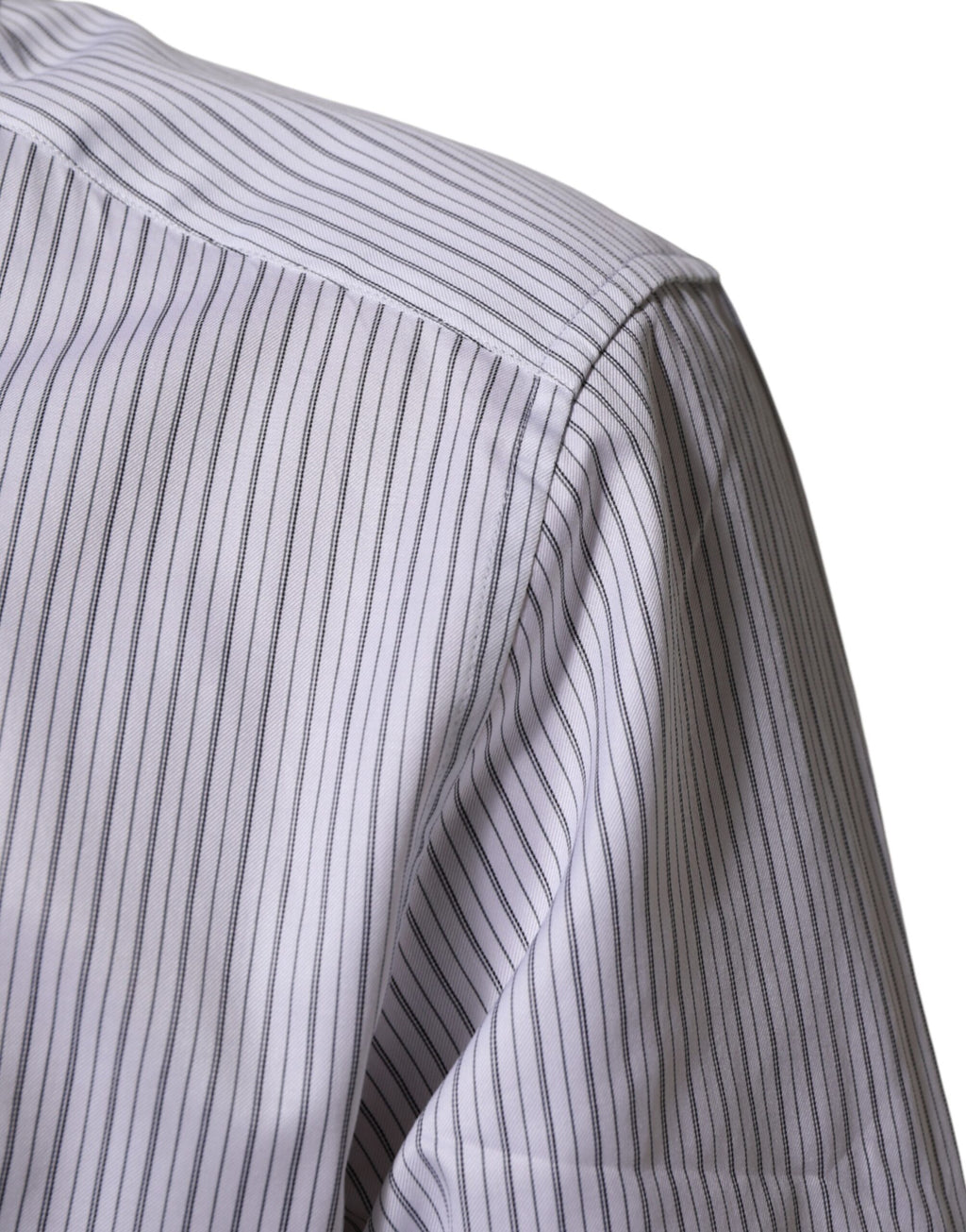 Dolce & Gabbana White Stripes Long Sleeves GOLD Dress Shirt