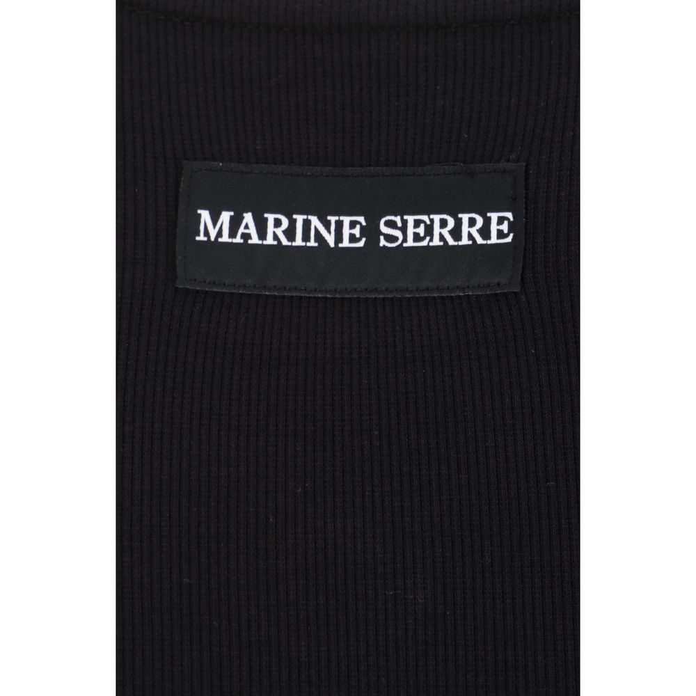 Marine Serre Black Cotton Casual Dress