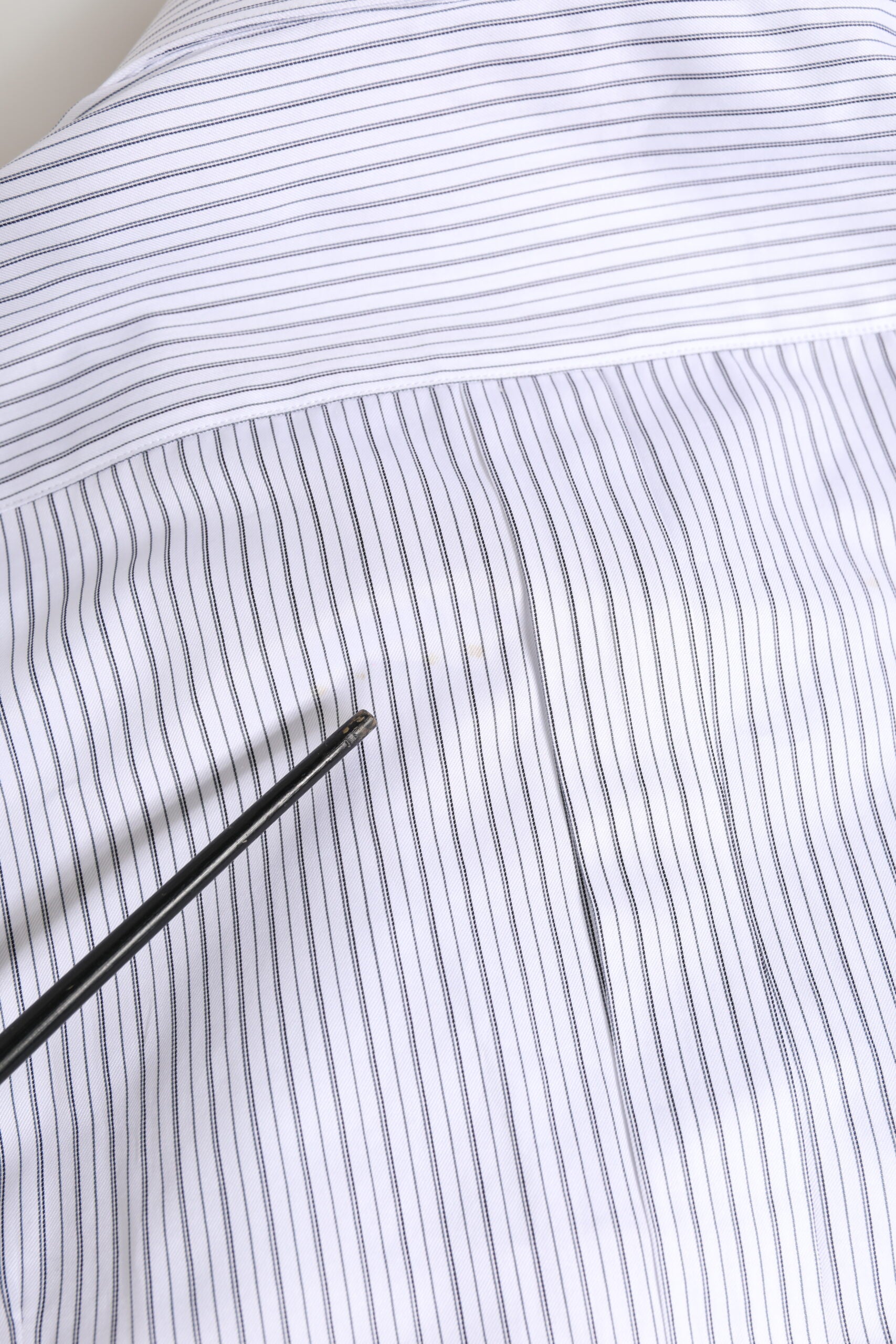 Dolce & Gabbana White Stripes Long Sleeves GOLD Dress Shirt | Regal Royce