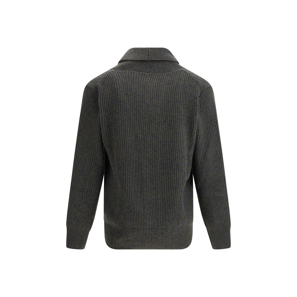 Brooksfield Bicolor Fleece Wool Cardigan | Regal Royce