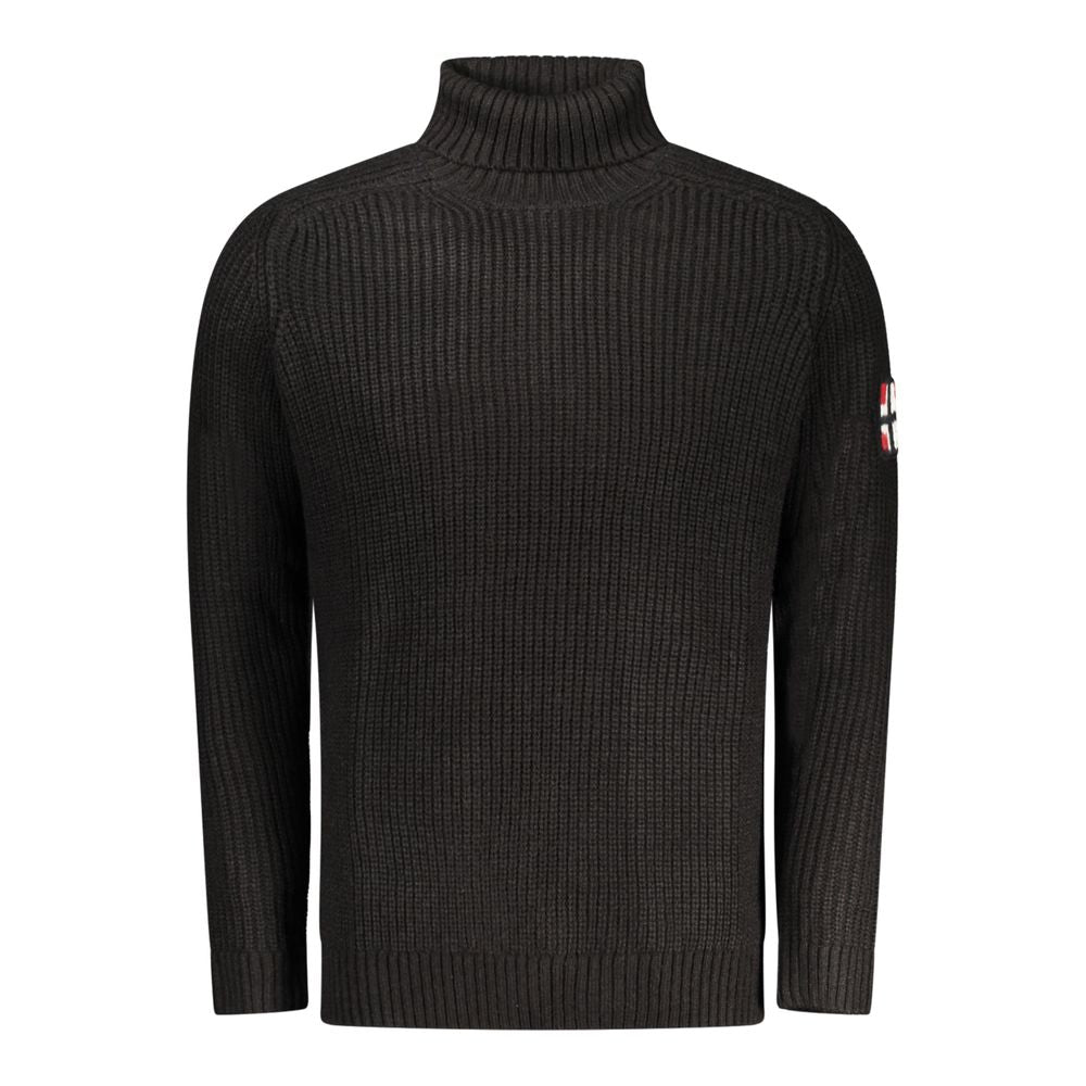 Norway 1963 Black Acrylic Men Sweater | Regal Royce