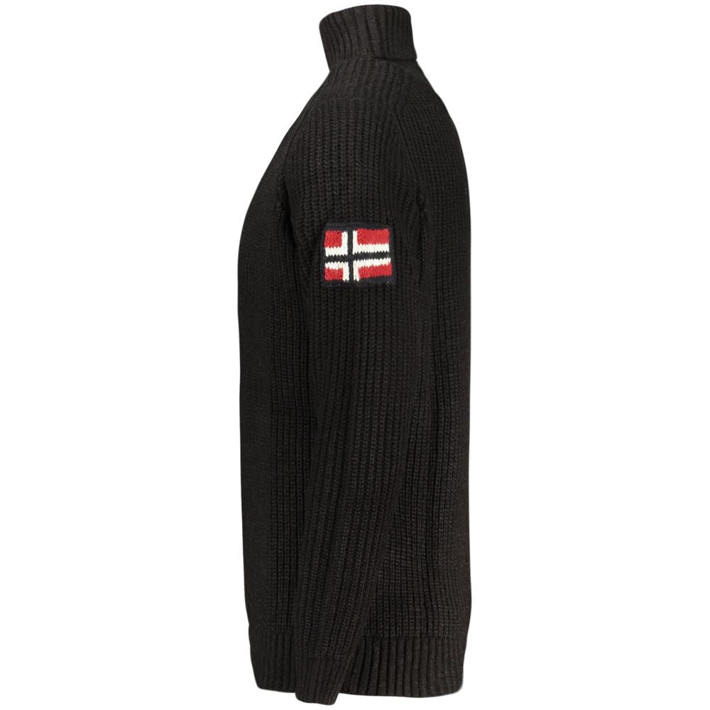 Norway 1963 Black Acrylic Men Sweater | Regal Royce
