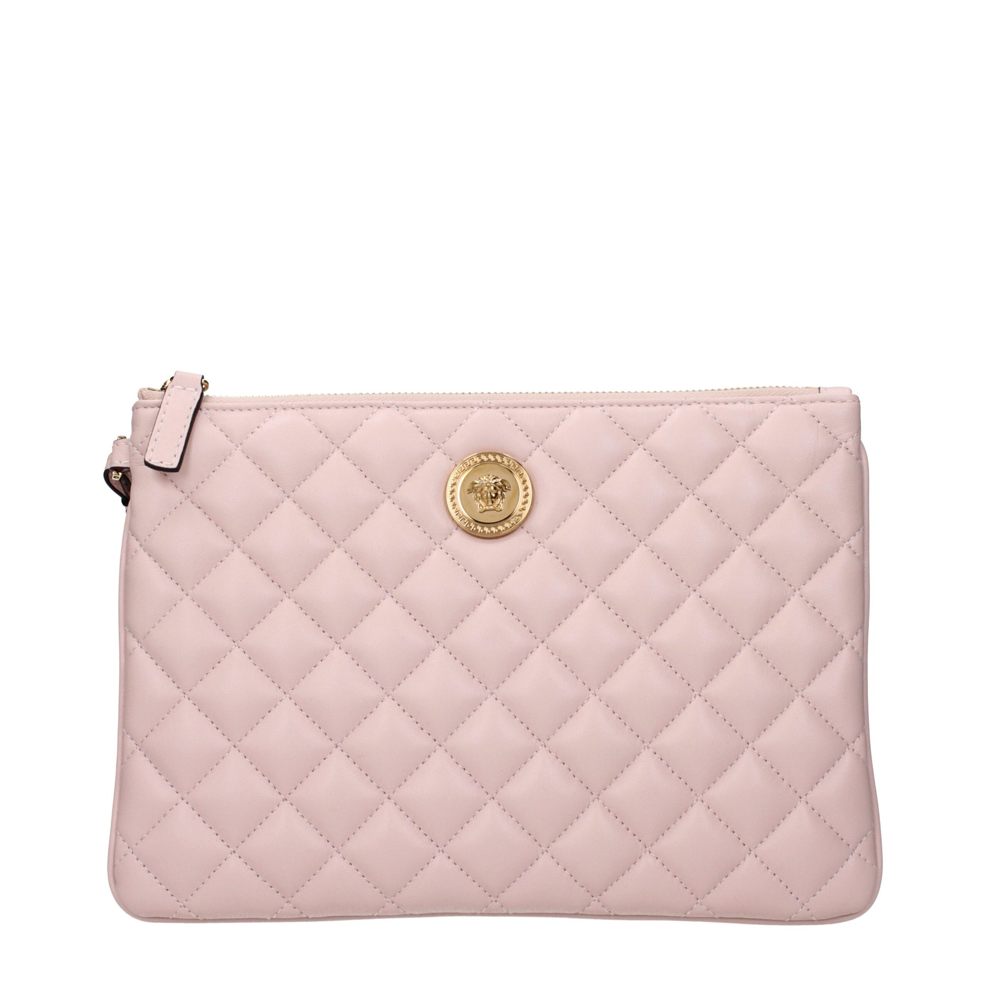 Versace Pink Leather Clutch Bag