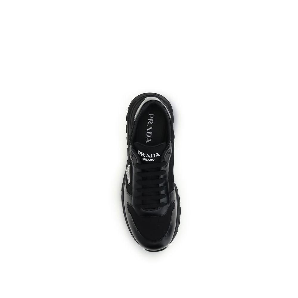 Prada Black Recycled Polyamide Athletic Sneakers | Regal Royce